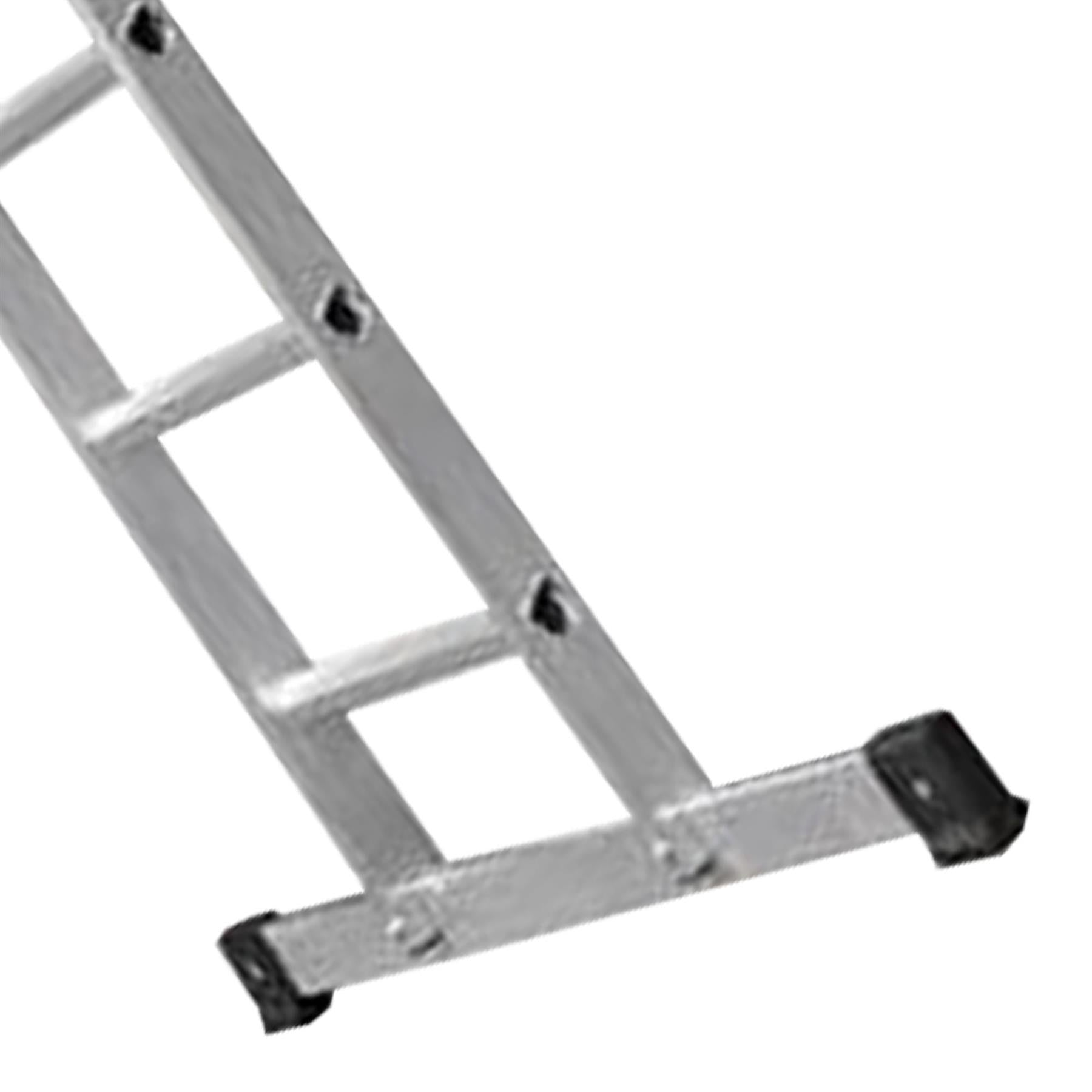 Dapetz 15 Rung Aluminium Extension Ladder 4m, Single Section, Made In UK
