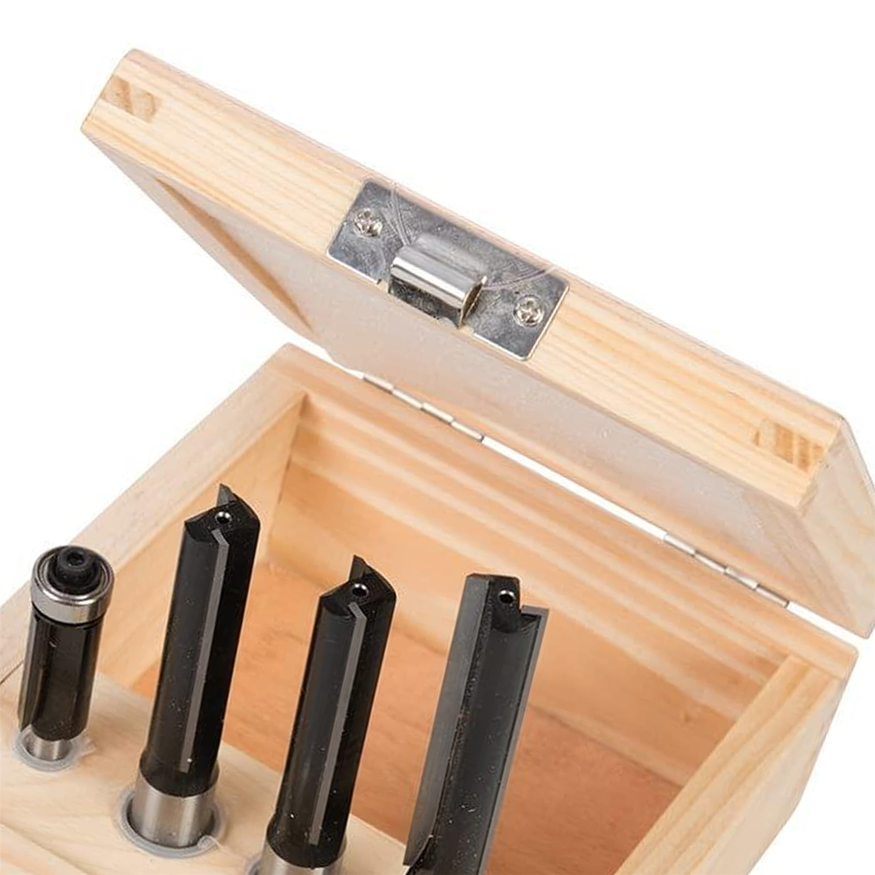 1/2" Kitchen Worktop Fitters Bit Set 4Pce Twin Flutes For Clean, Precise Cutting