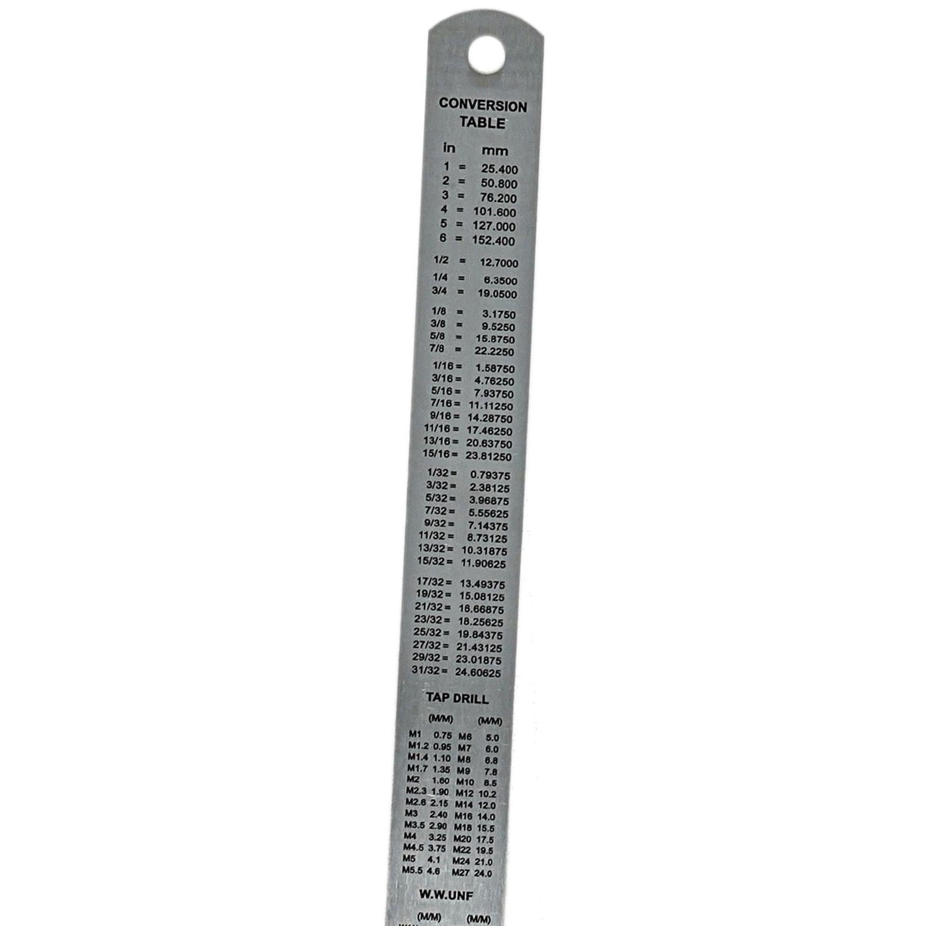 Steel Ruler 150mm Metric Imperial Building Engineering Ruler Worskshop DIY