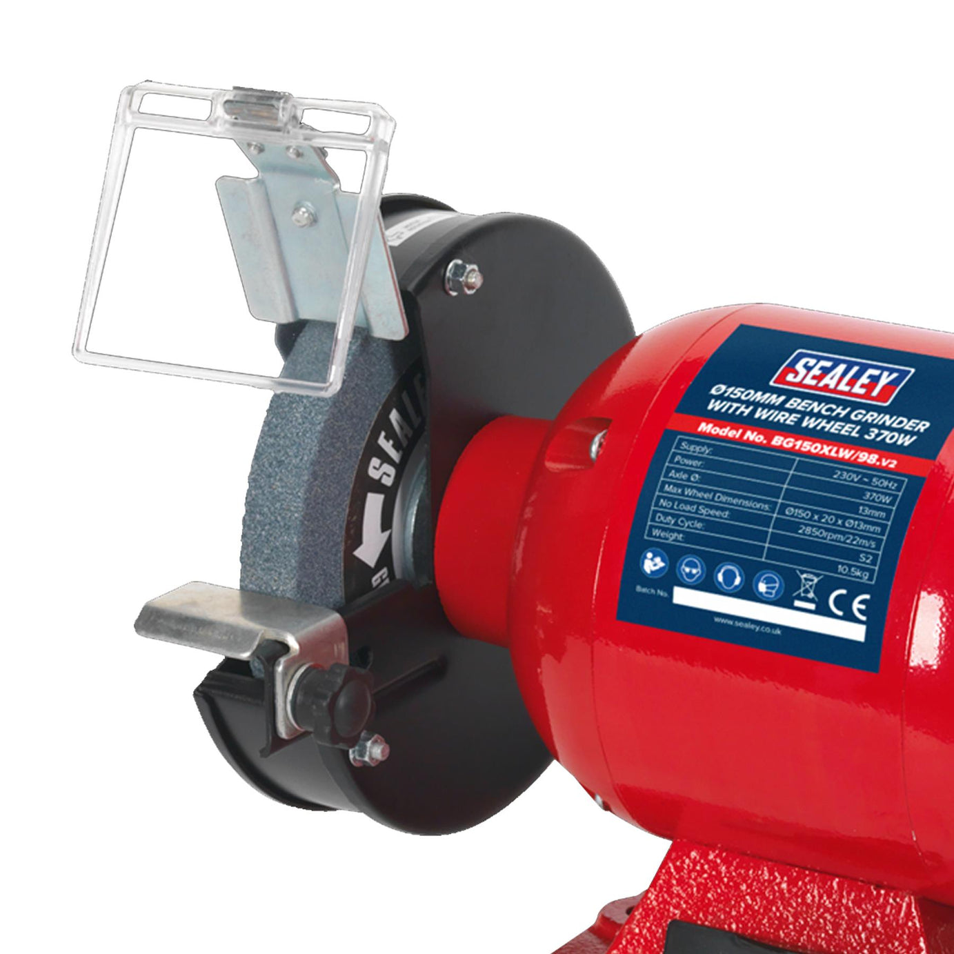 Sealey Bench Grinder 150mm with Wire Wheel 370W/230V
