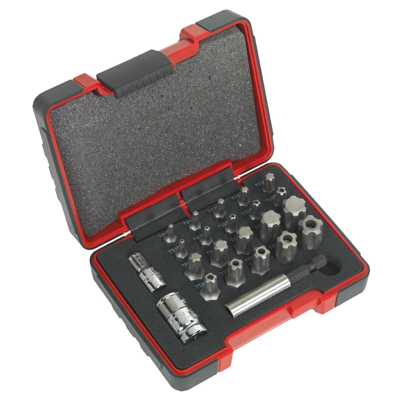 Sealey TRX-P* & Security TRX-TS* Bit Set 23pc 1/4" & 3/8"Sq Drive