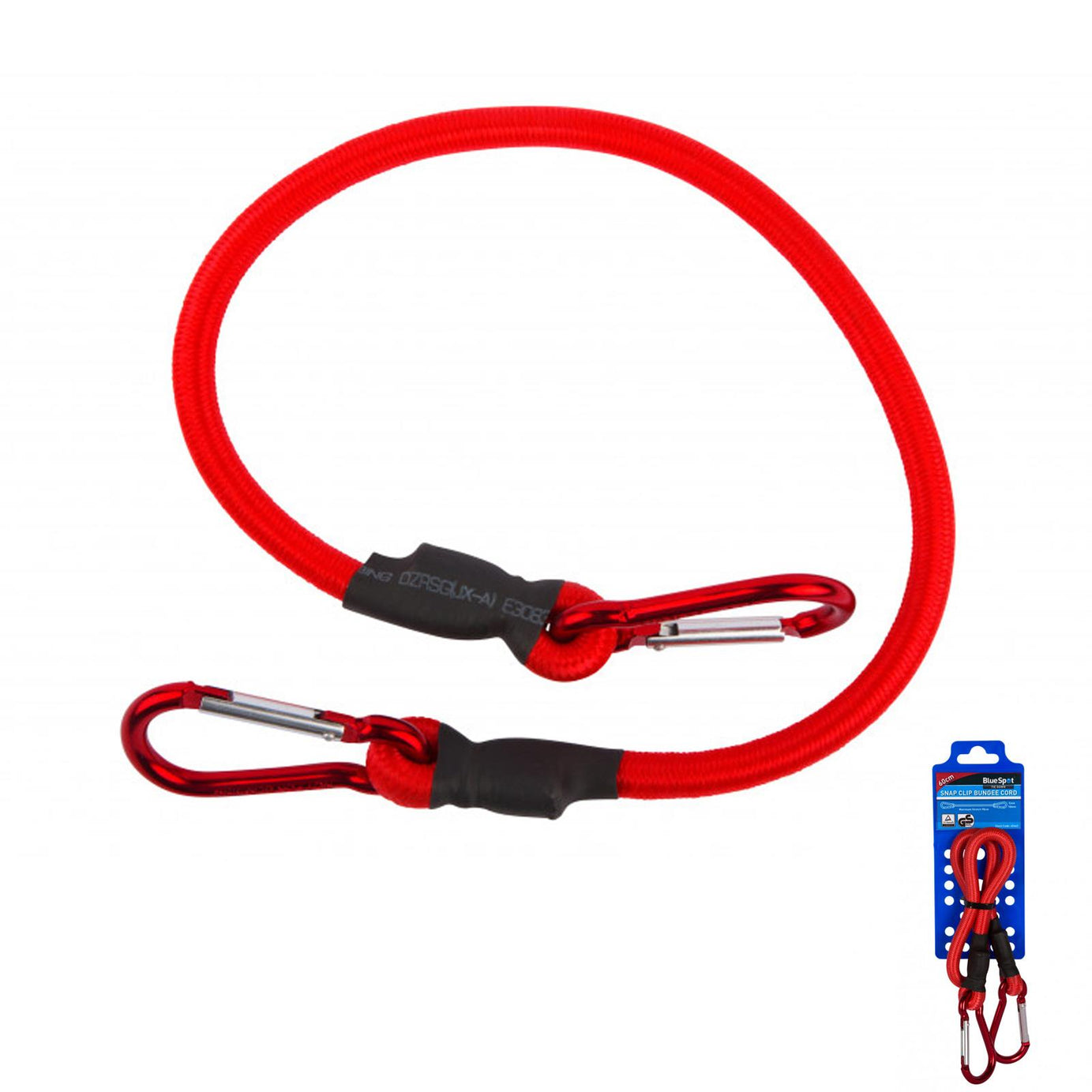 BlueSpot Tools Snap Clip Bungee 10mm High Quality Long Elastic Cord 60cm