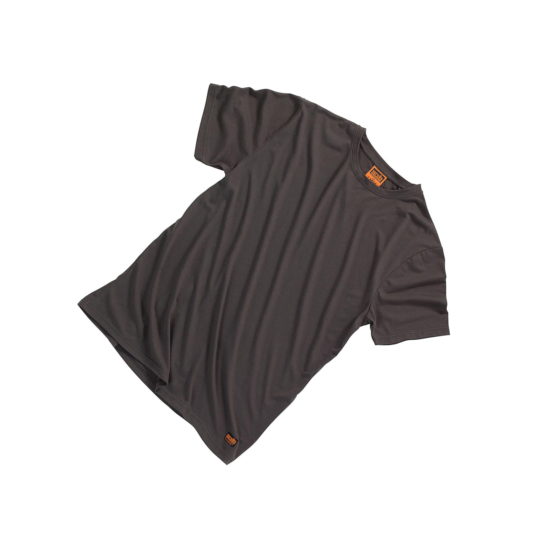 Scruffs Crew Neck T Shirt Short Sleeve Workwear Work Top Graphite Grey L