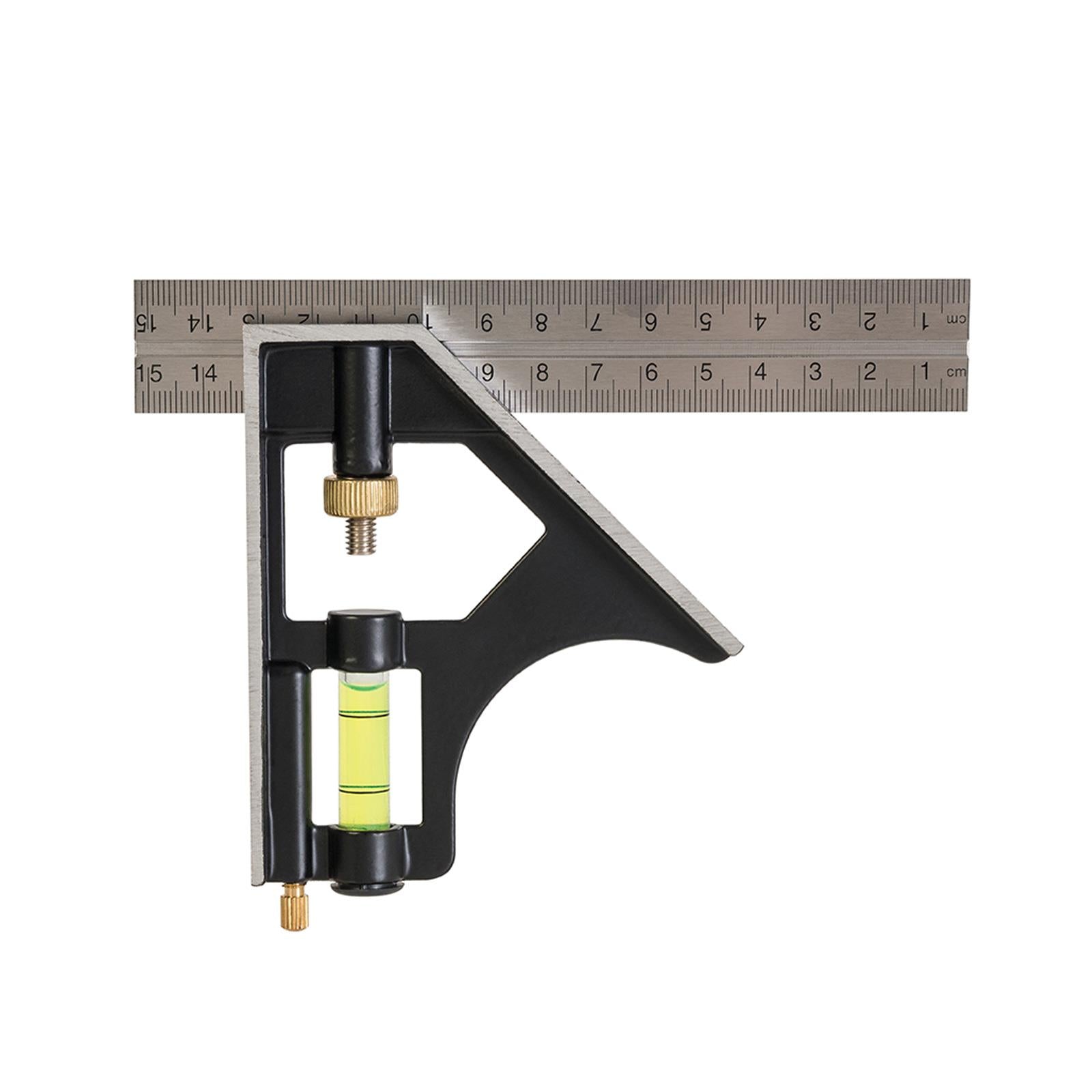 Combination Square Knurled Adjustment Screw With Hardened Steel Blade 150mm