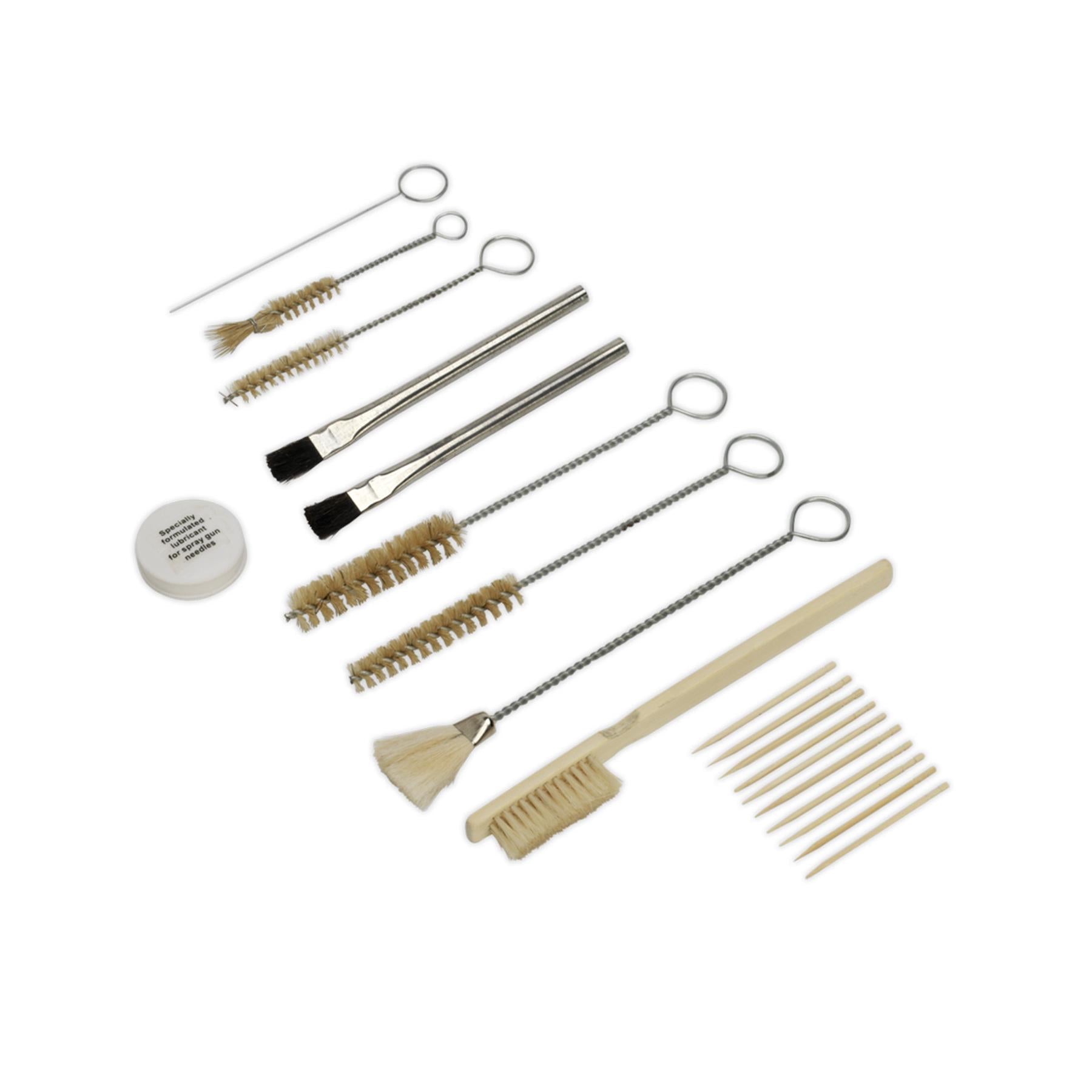 Sealey Spray Gun Cleaning Set Various Sized Brushes And Probes 20Pc