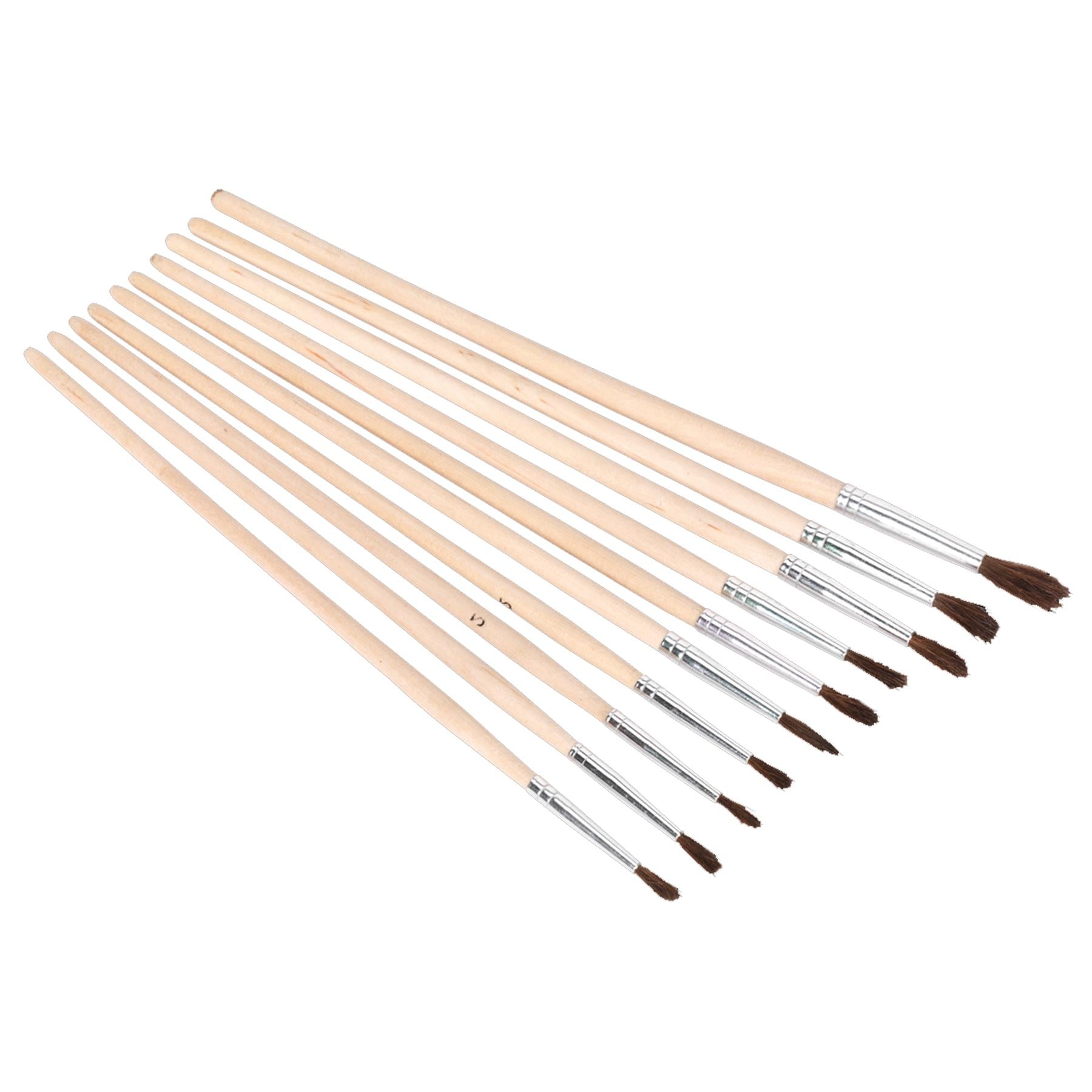 Sealey Touch-Up Paint Brush Assortment 10pc Wooden Handle