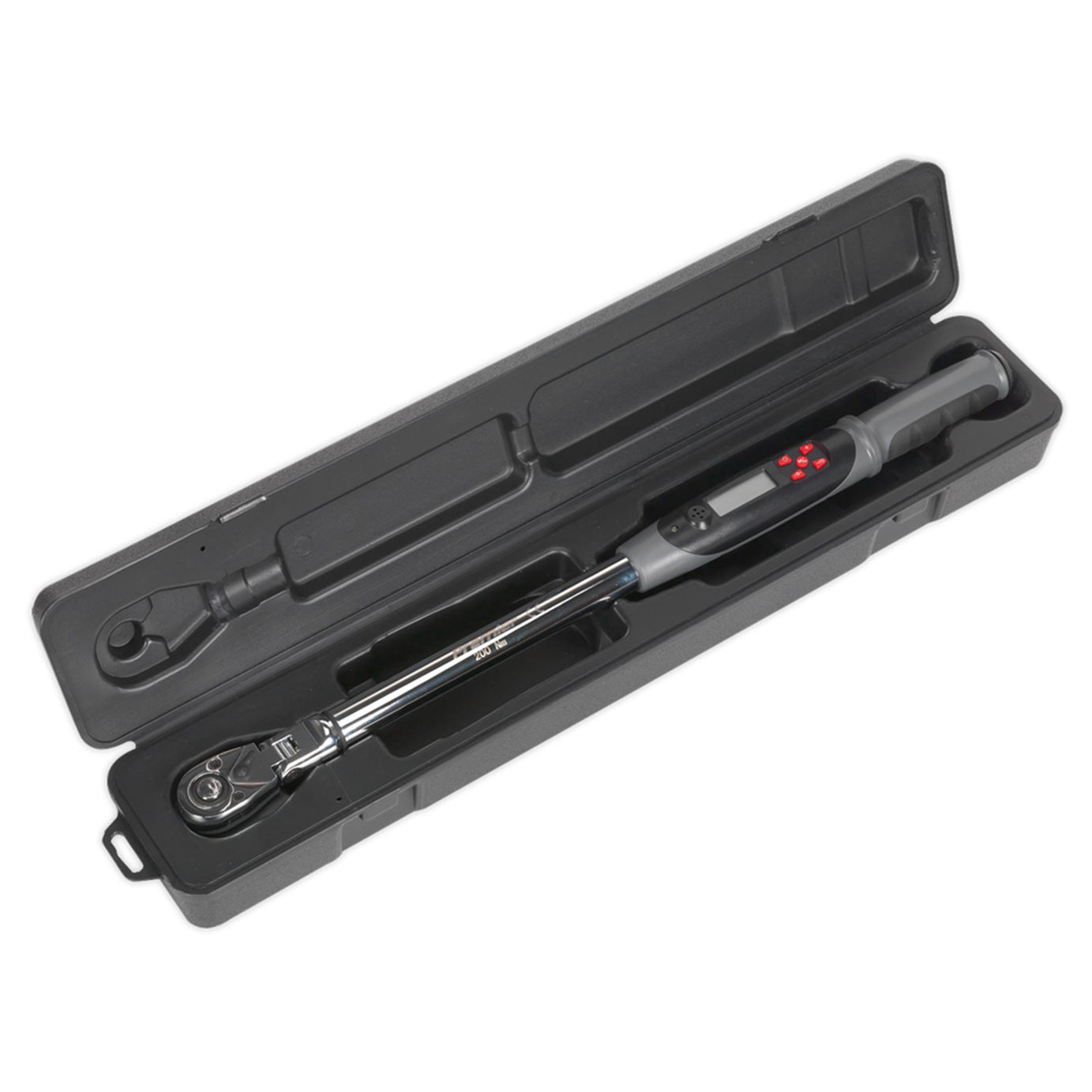 Sealey Angle Torque Wrench Flexi-Head Digital 1/2"Sq Drive 20-200Nm