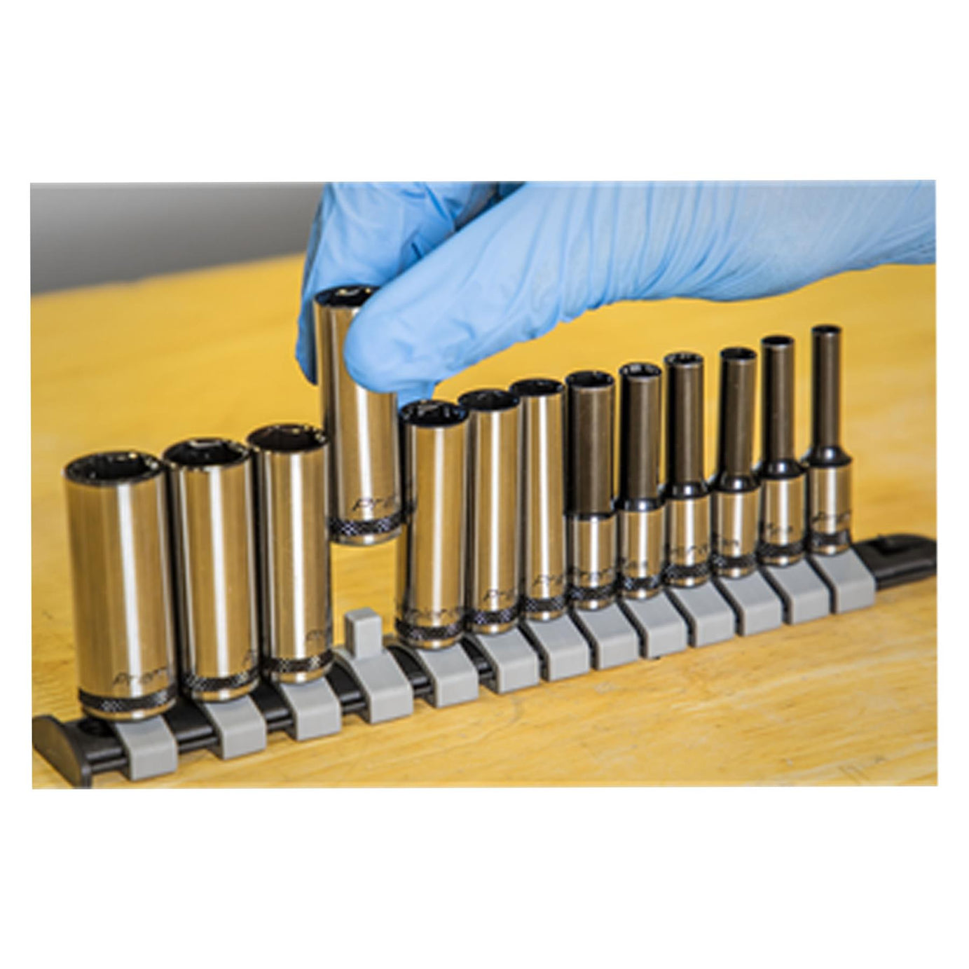 Sealey Socket Set Deep 13pc 1/4"Sq Drive Metric - Black Series