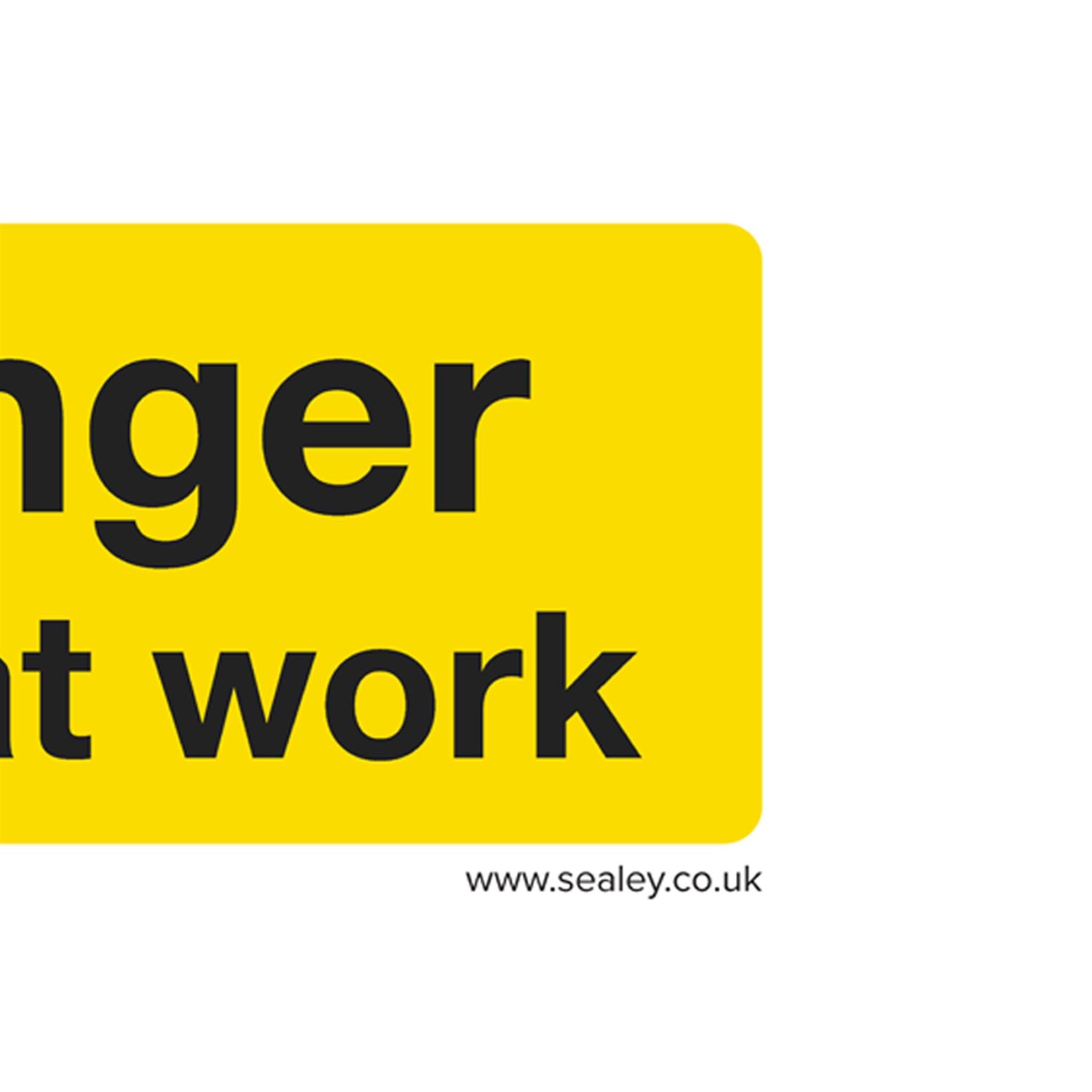 Sealey Safety Sign - Danger Men At Work - Rigid Plastic-Pack of 10
