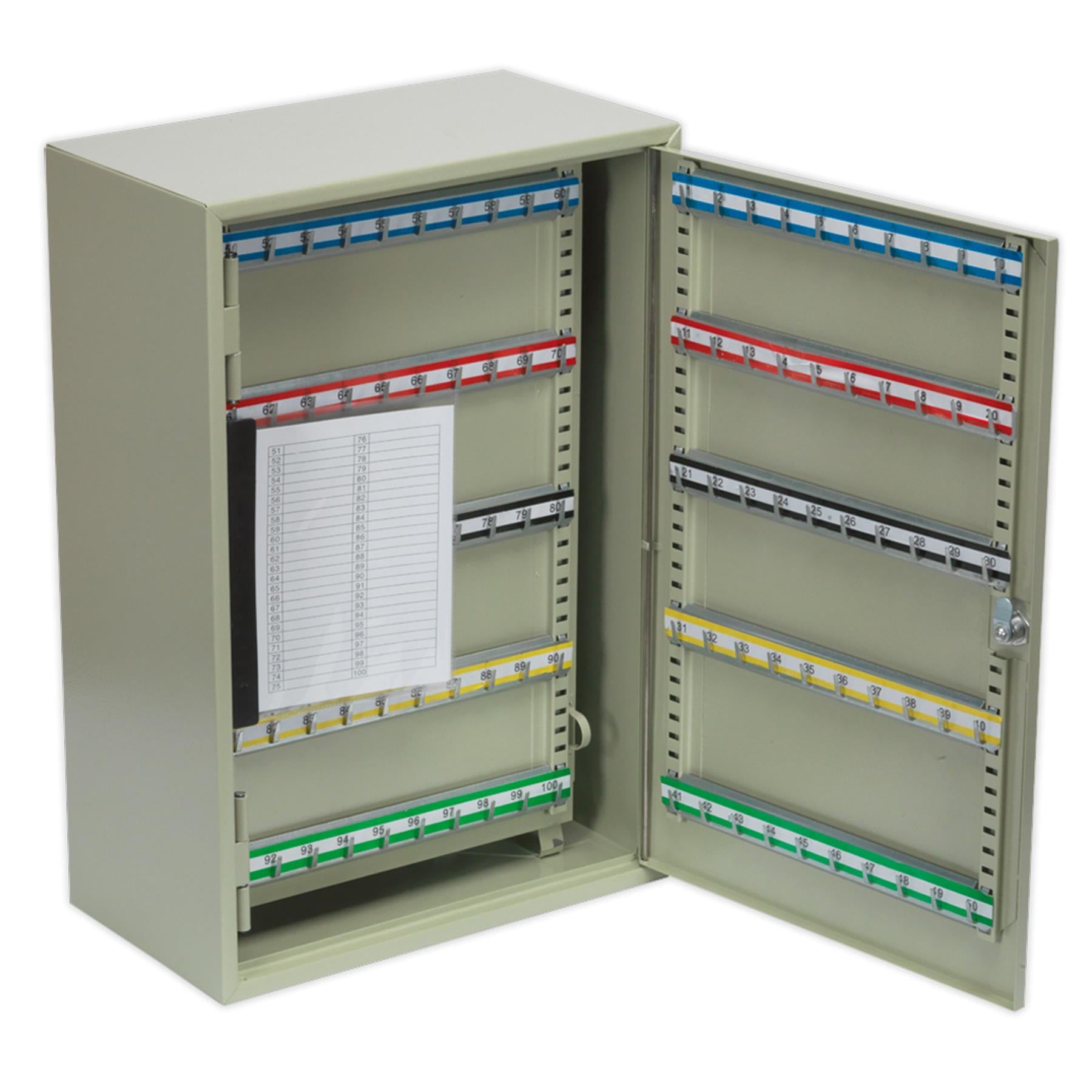 Sealey Key Cabinet 300 Key Capacity  Steel construction with two keys.