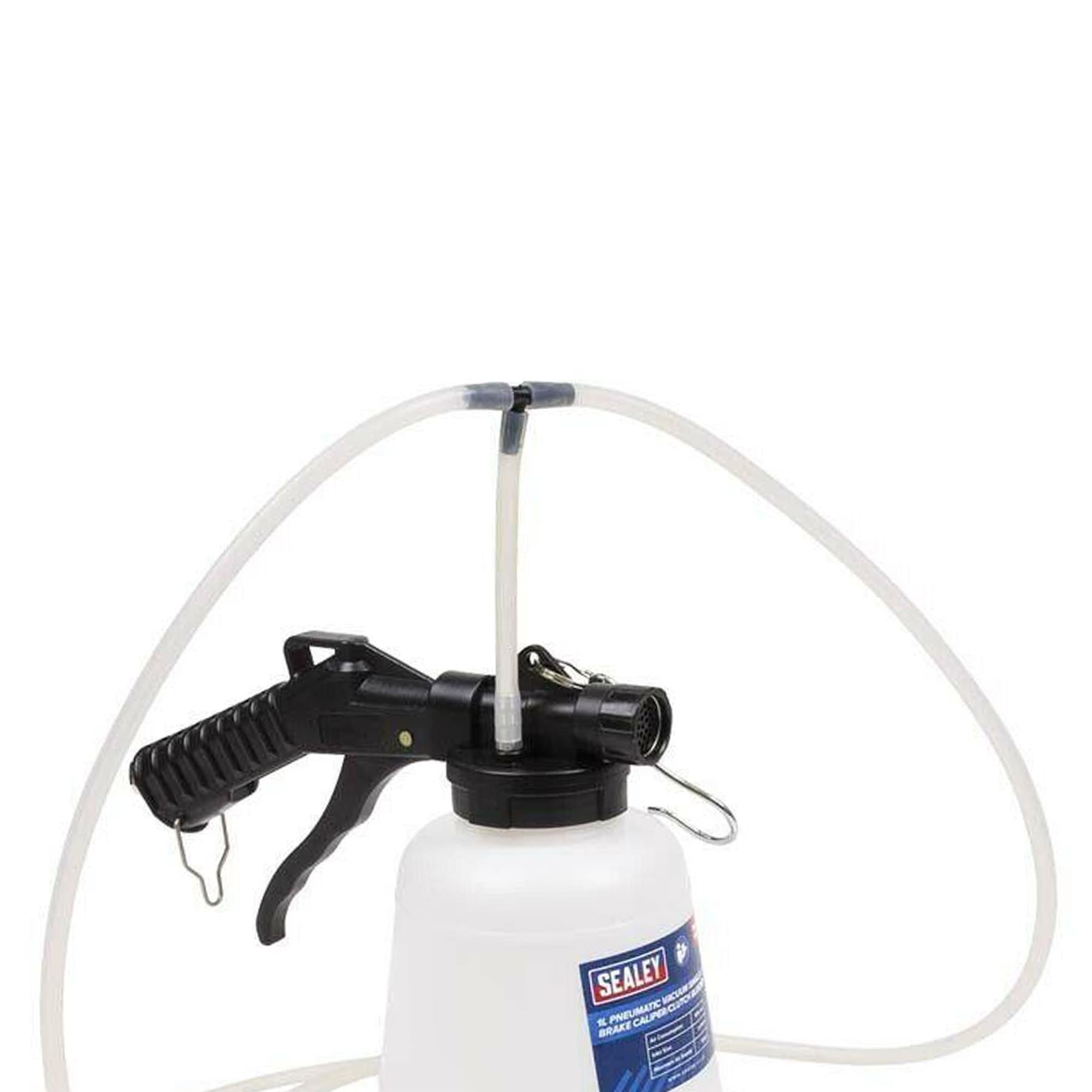Sealey Brake Caliper/Clutch Bleeder 1L Pneumatic Vacuum Single/Twin