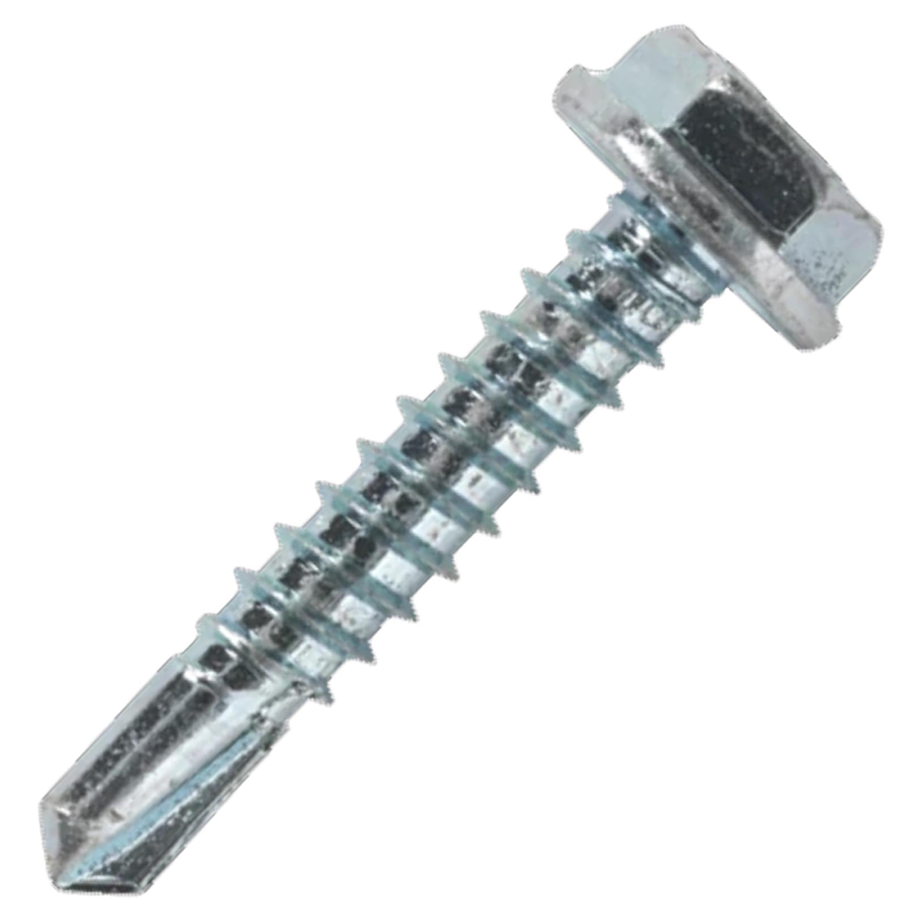 Sealey Self Drilling Screw 4.8 x 25mm Hex Head Zinc Pack of 100