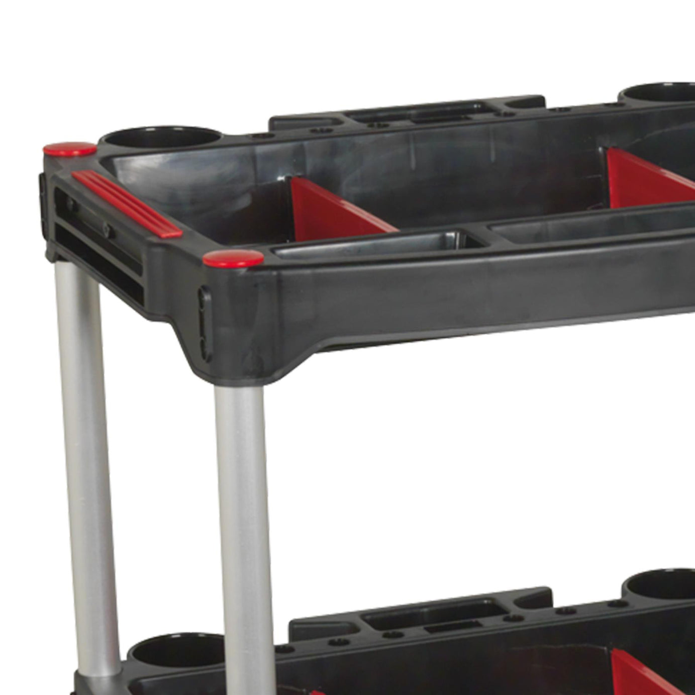 Sealey Workshop Trolley 3-Level Composite with Parts Storage - CX313