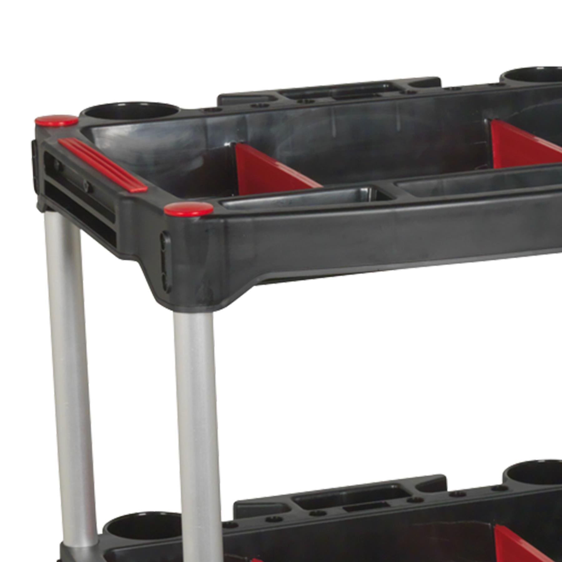 Sealey Workshop Trolley 3-Level Composite with Parts Storage - CX313