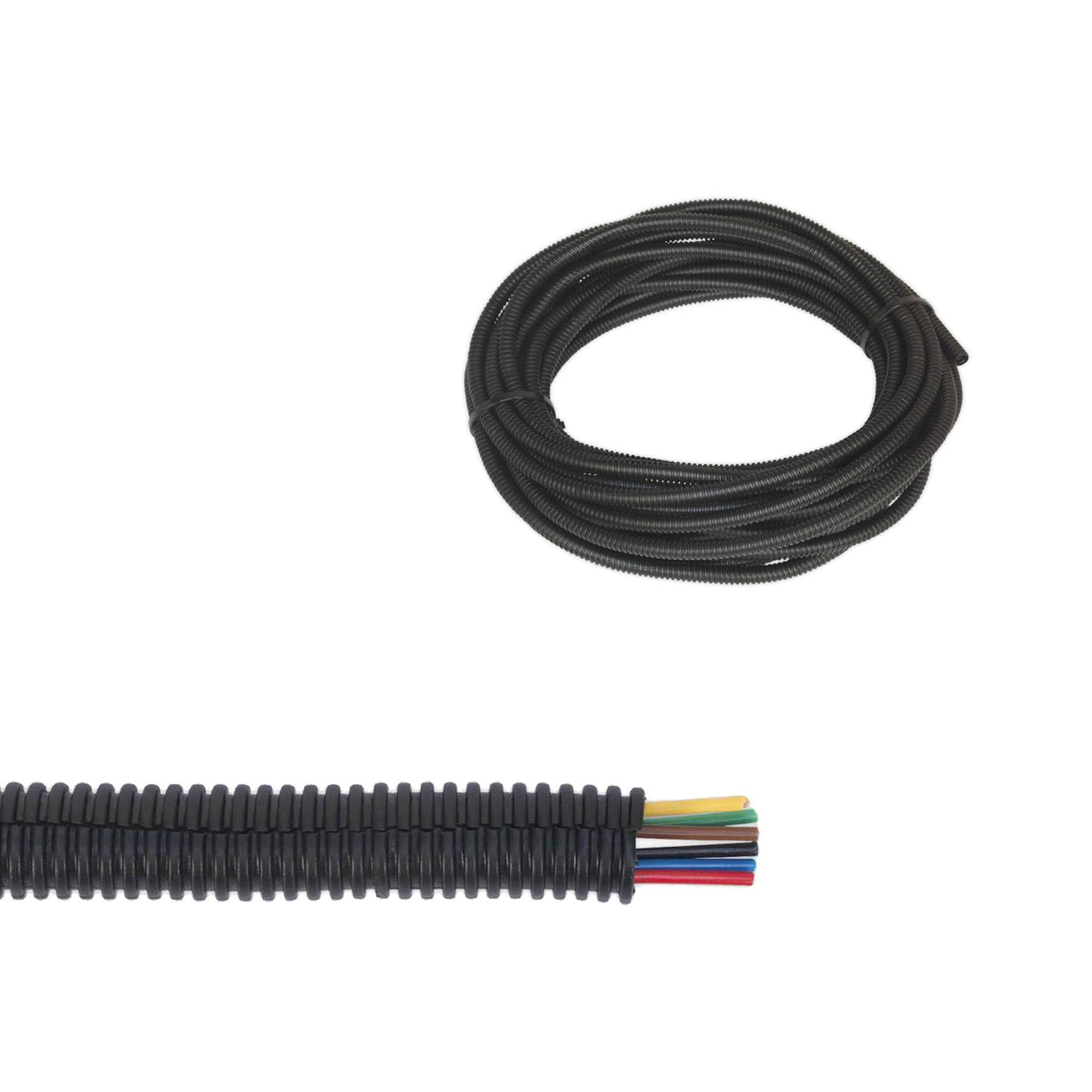 Sealey Convoluted Cable Sleeving Split 12-16mm 100m