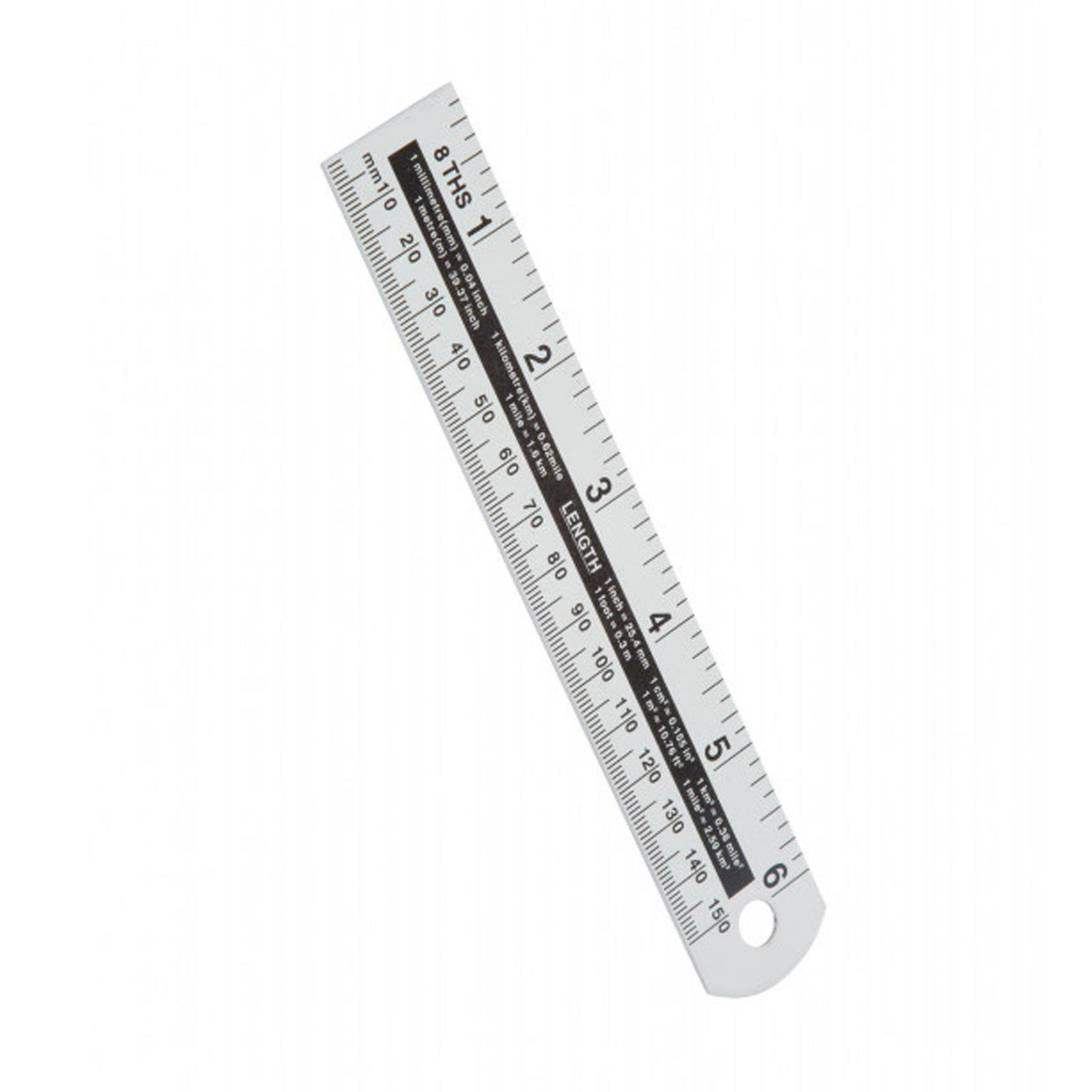 BlueSpot Aluminium Ruler Measure 6" Anodised Aluminium Light & Won't Rust