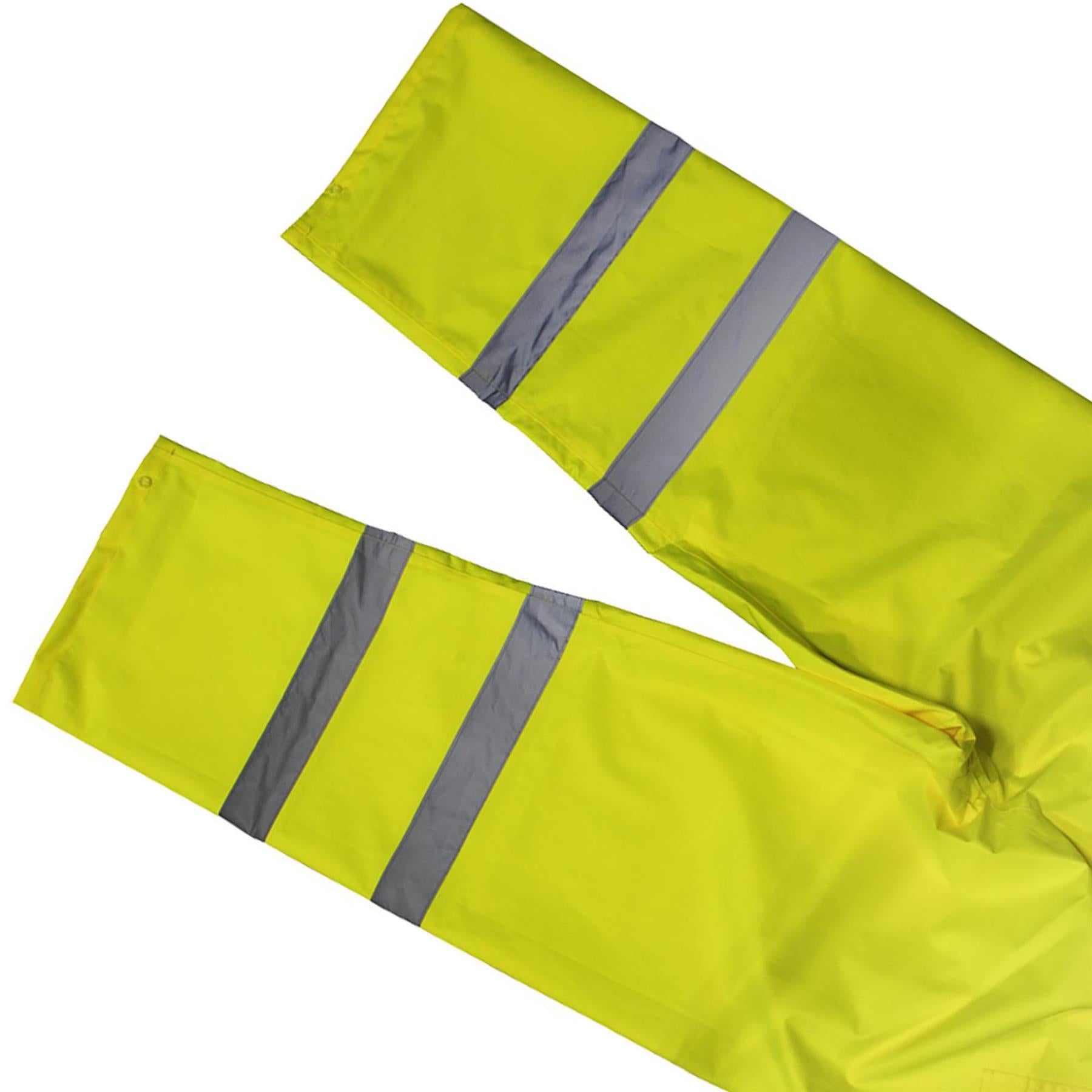 Sealey Yellow Waterproof Hi Vis Over Work Trousers Lightweight - Large