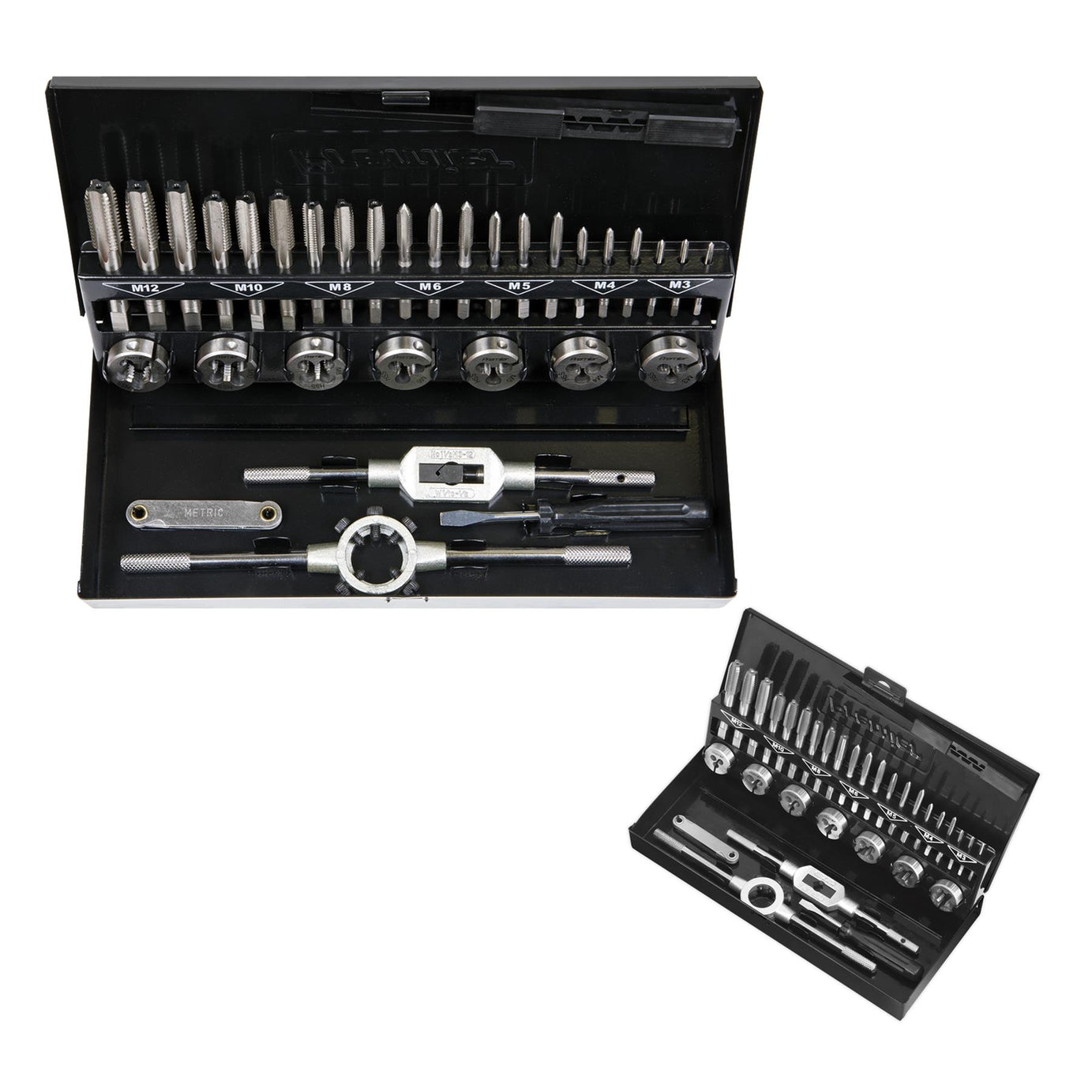 Sealey 32pc Metric Tap and Die Set Split Dies HSS 4341 Steel M3 - M12