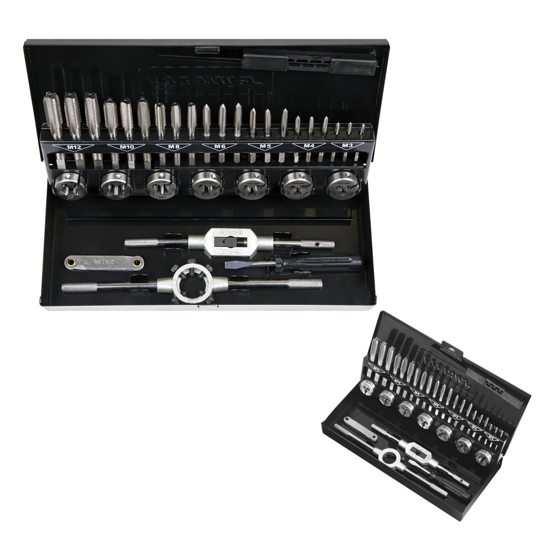 Sealey 32pc Metric Tap and Die Set Split Dies HSS 4341 Steel M3 - M12