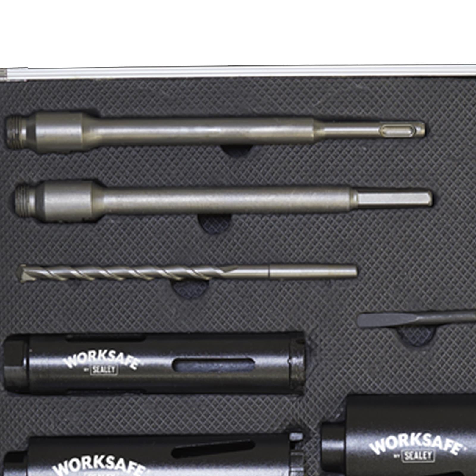 Sealey WDCKIT5 Diamond 5 Core Kit (38,52,65,117,127mm Cores with Adaptors)