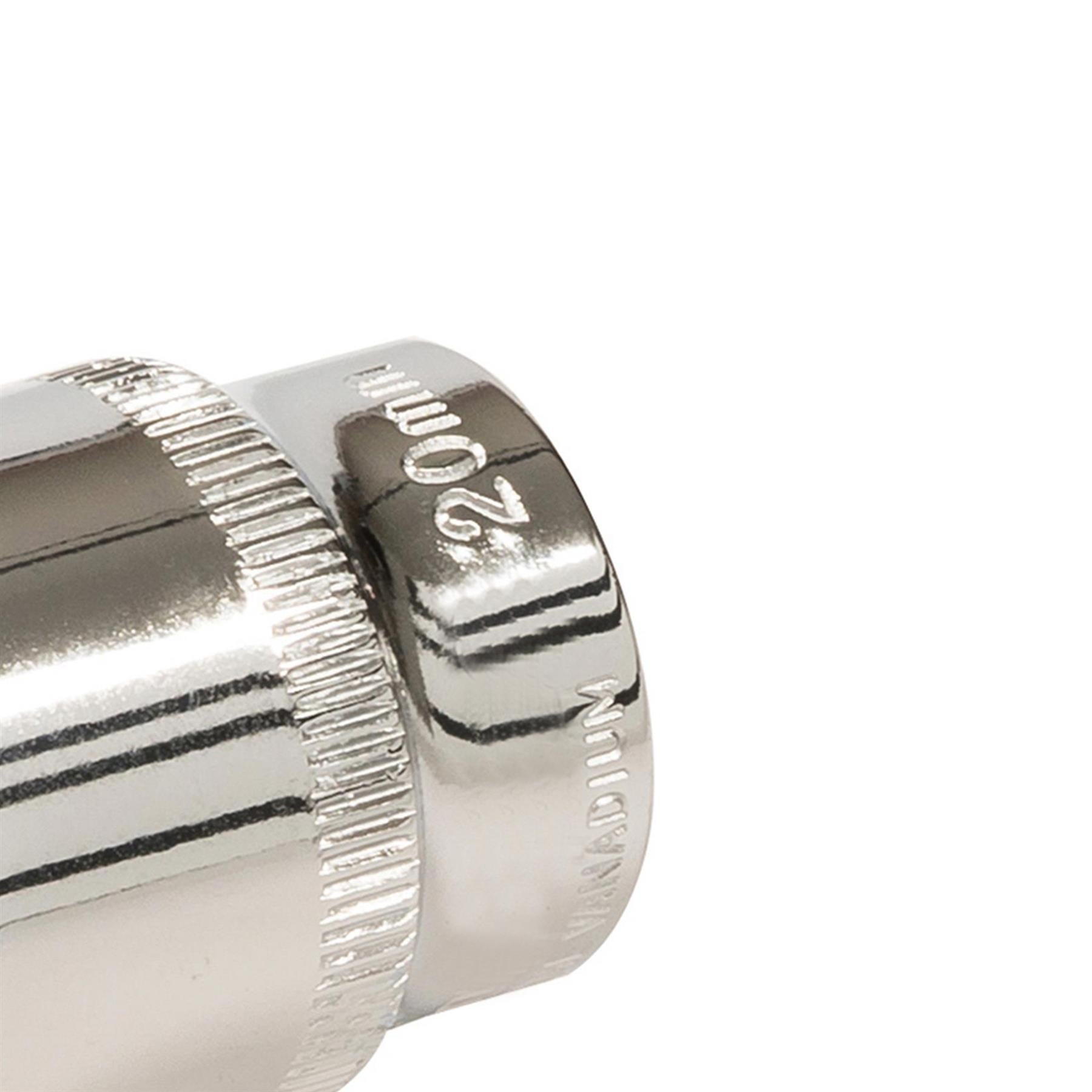 Socket 3/8" Drive Metric Hex Square 20mm Individual Hex Polished Crv Tool