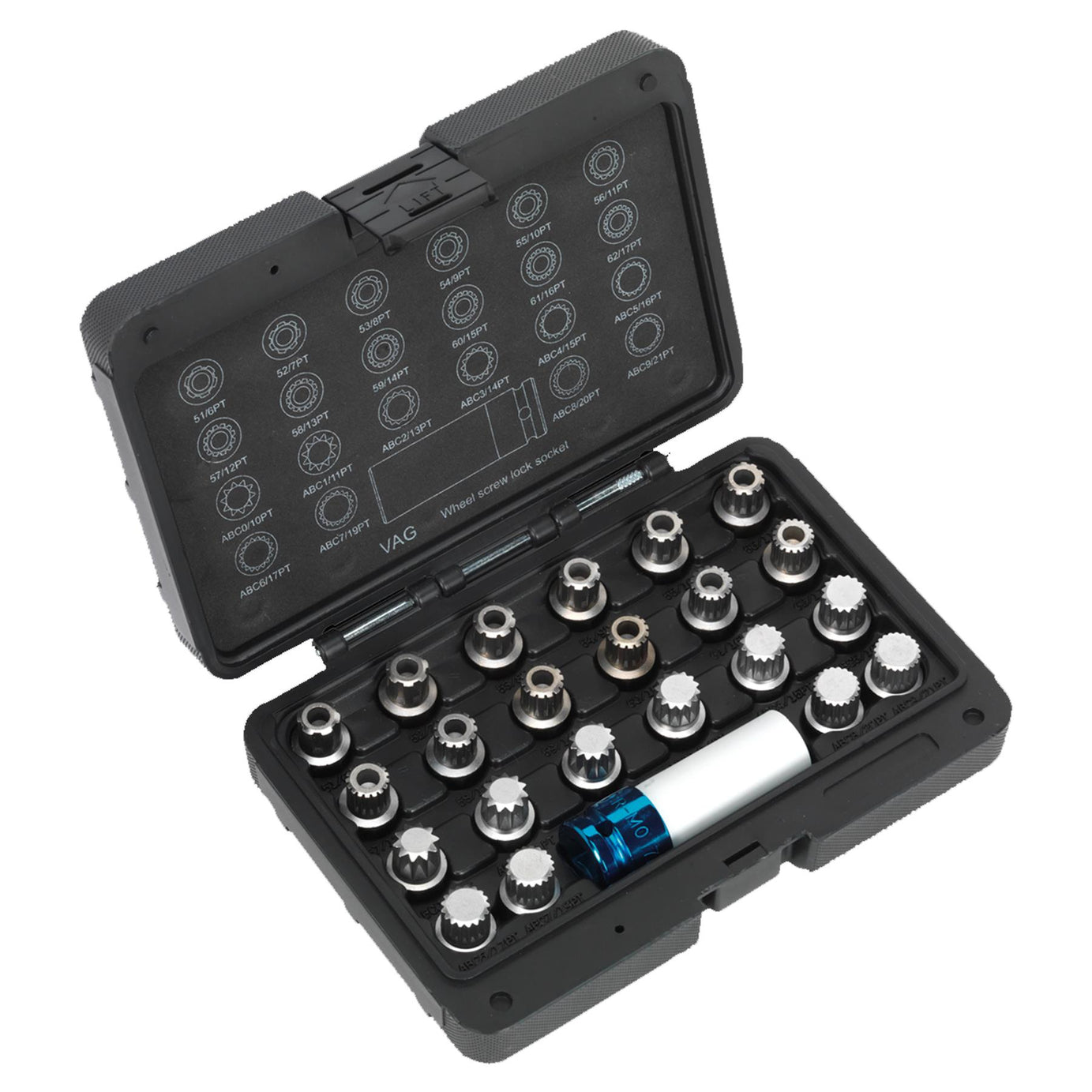 Sealey Locking Wheel Nut Key Set 23pc - VAG