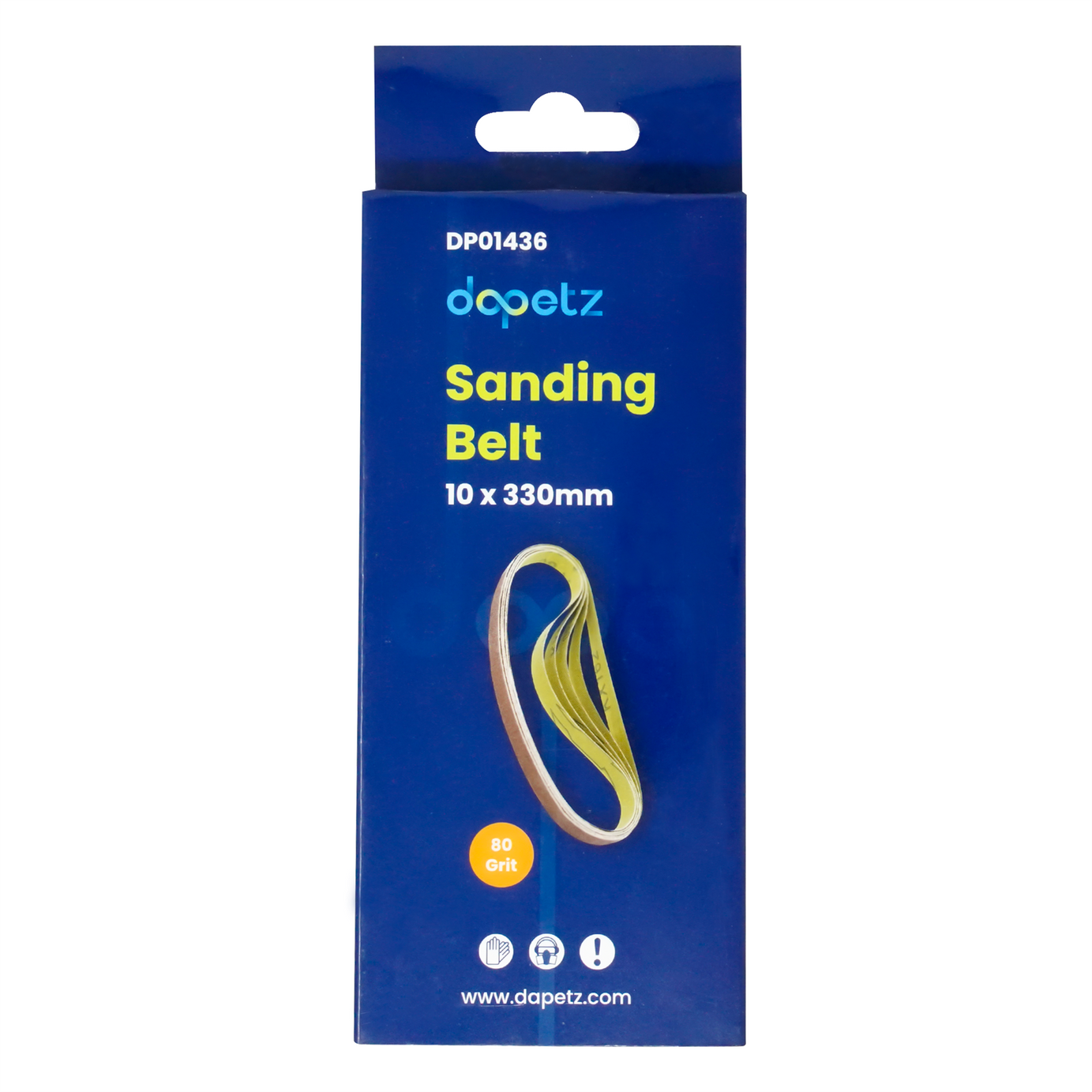 330mm x 10mm 80G Belt Power Finger File Sander Abrasive Sanding Belts 5pk