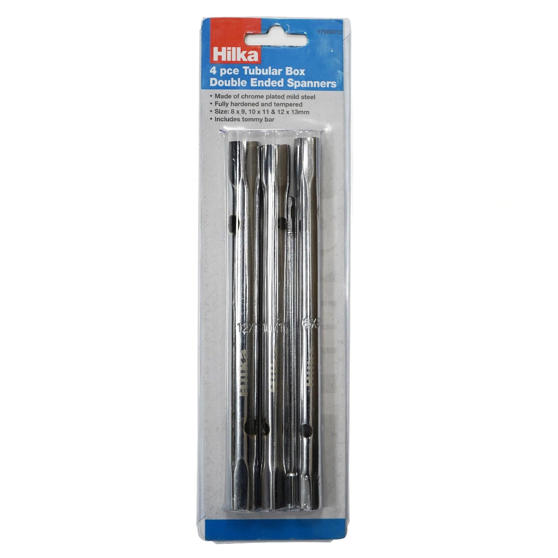 Hilka 4 Piece Tubular Box Double Ended Spanners