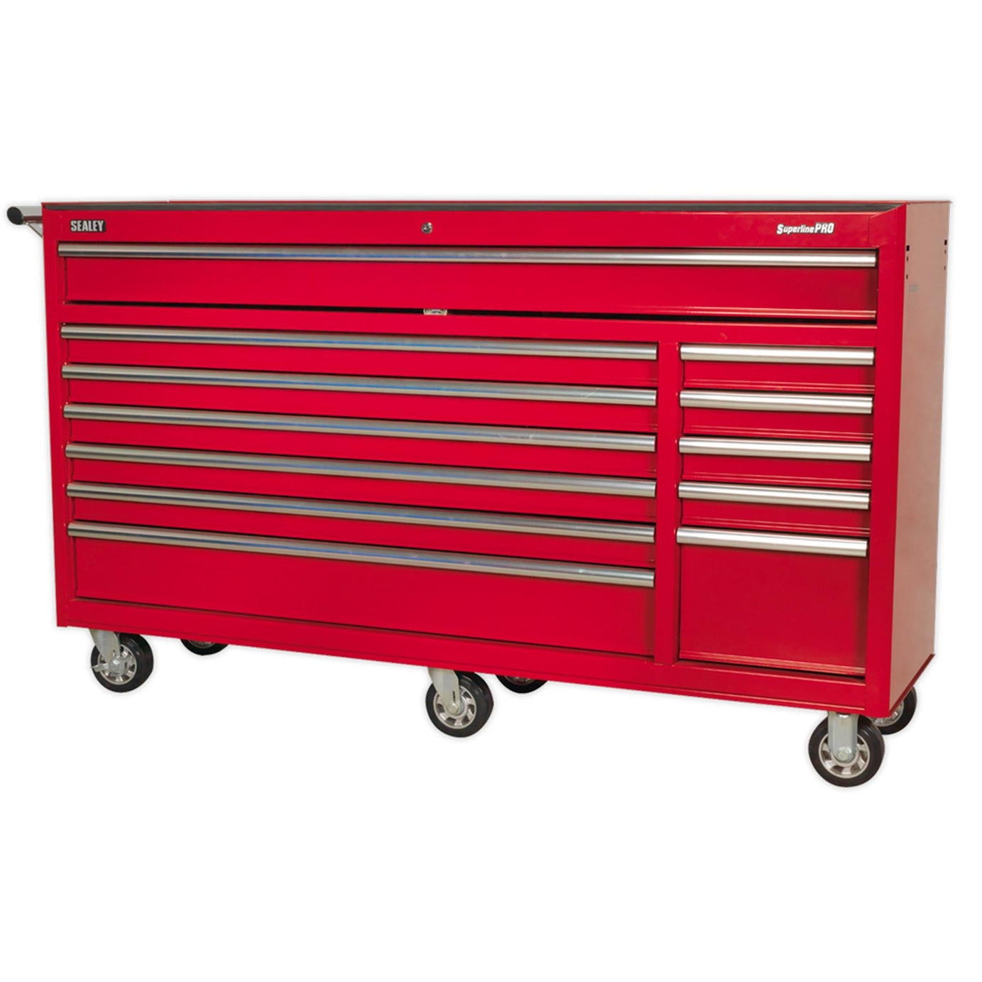 Sealey Rollcab 12 Drawer with Ball Bearing Slides Heavy-Duty - Red