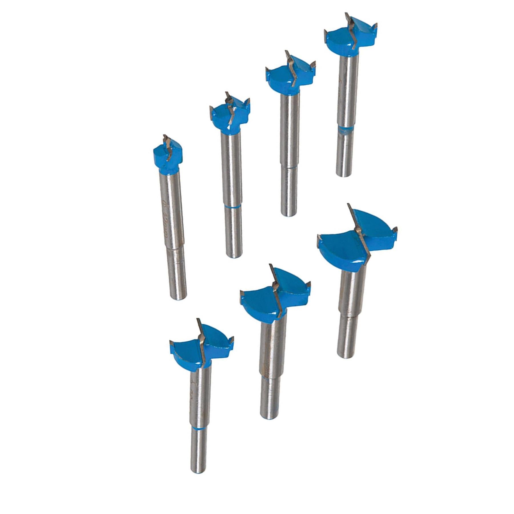 12-35mm Titanium-Coated Forstner Bit Set 7pc Hinge Hole Drilling Wood Drill Bits