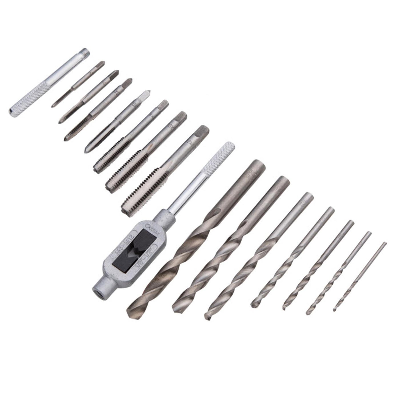 BlueSpot 15Pc Tap and Drill Bit Set Metric M3 - M12 Drills Thread Cutter