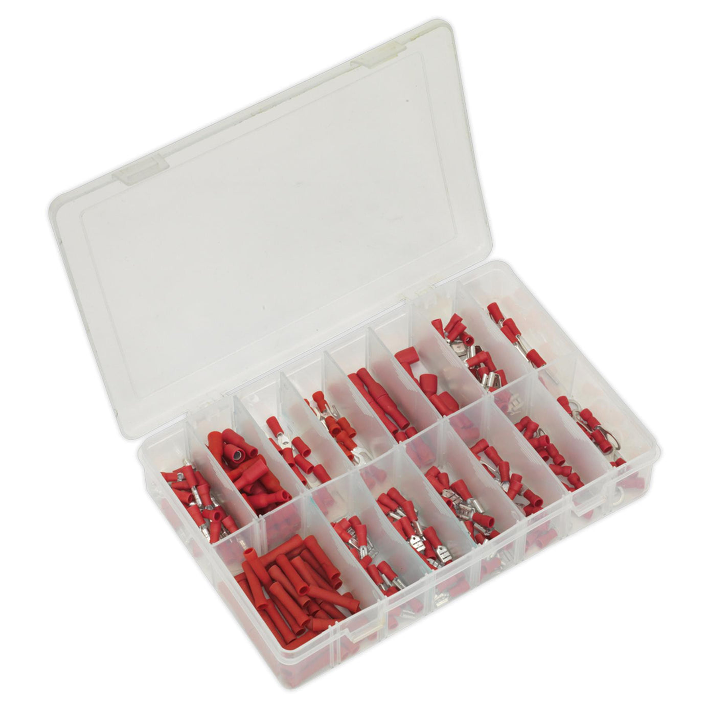 Sealey 260pc Assorted Electrical Wire Terminals Crimp Connectors Kit Red