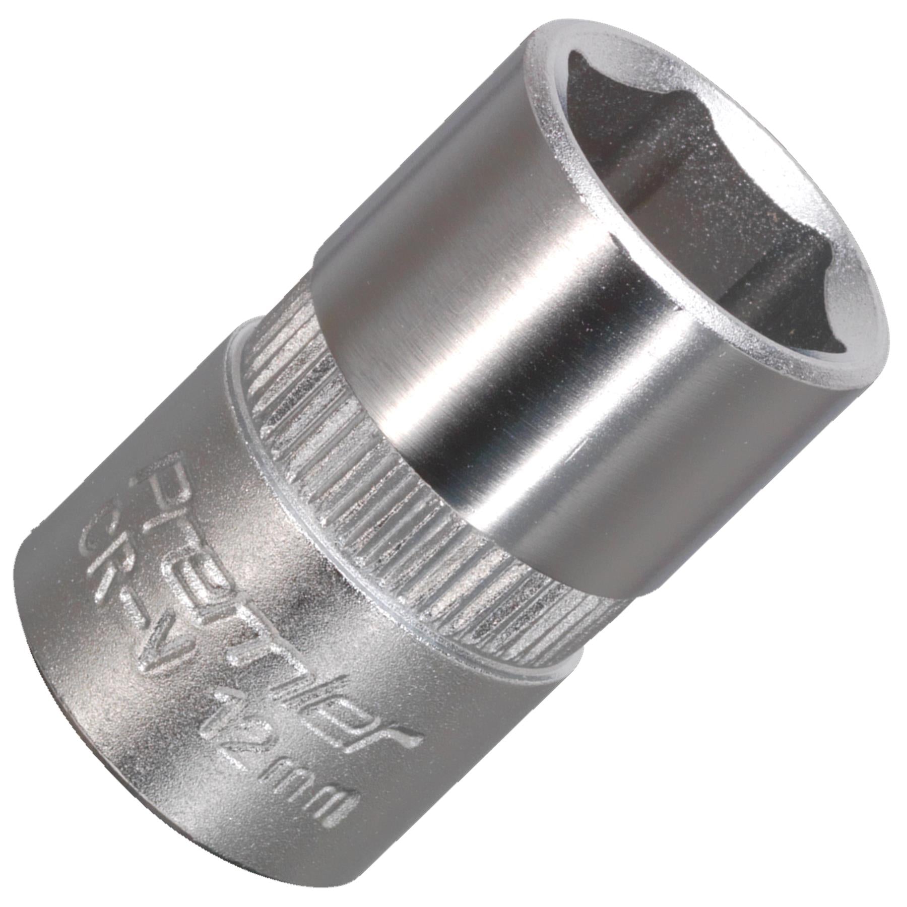 Sealey WallDrive Socket 12mm 3/8"Sq Drive Chrome Vanadium steel