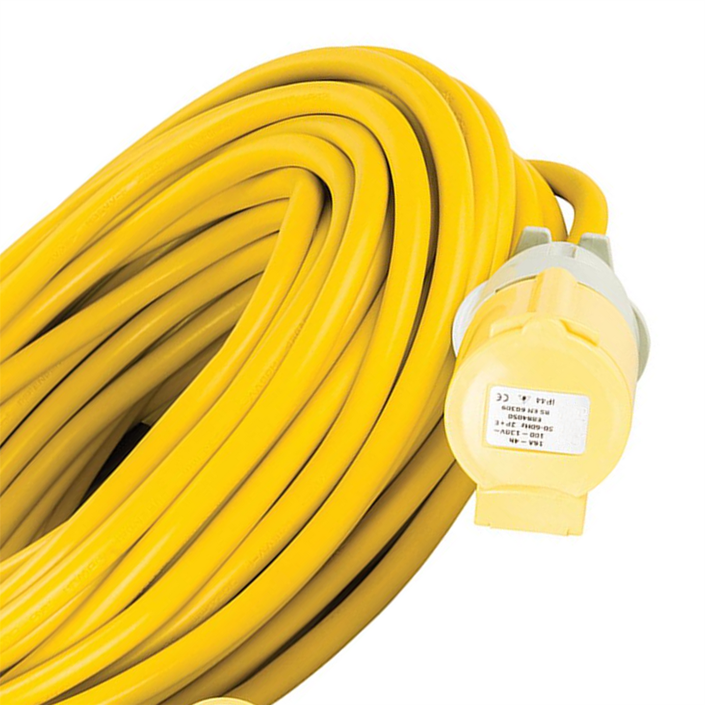 Defender Extension Lead Yellow 2.5mm2 16A 25m 110V