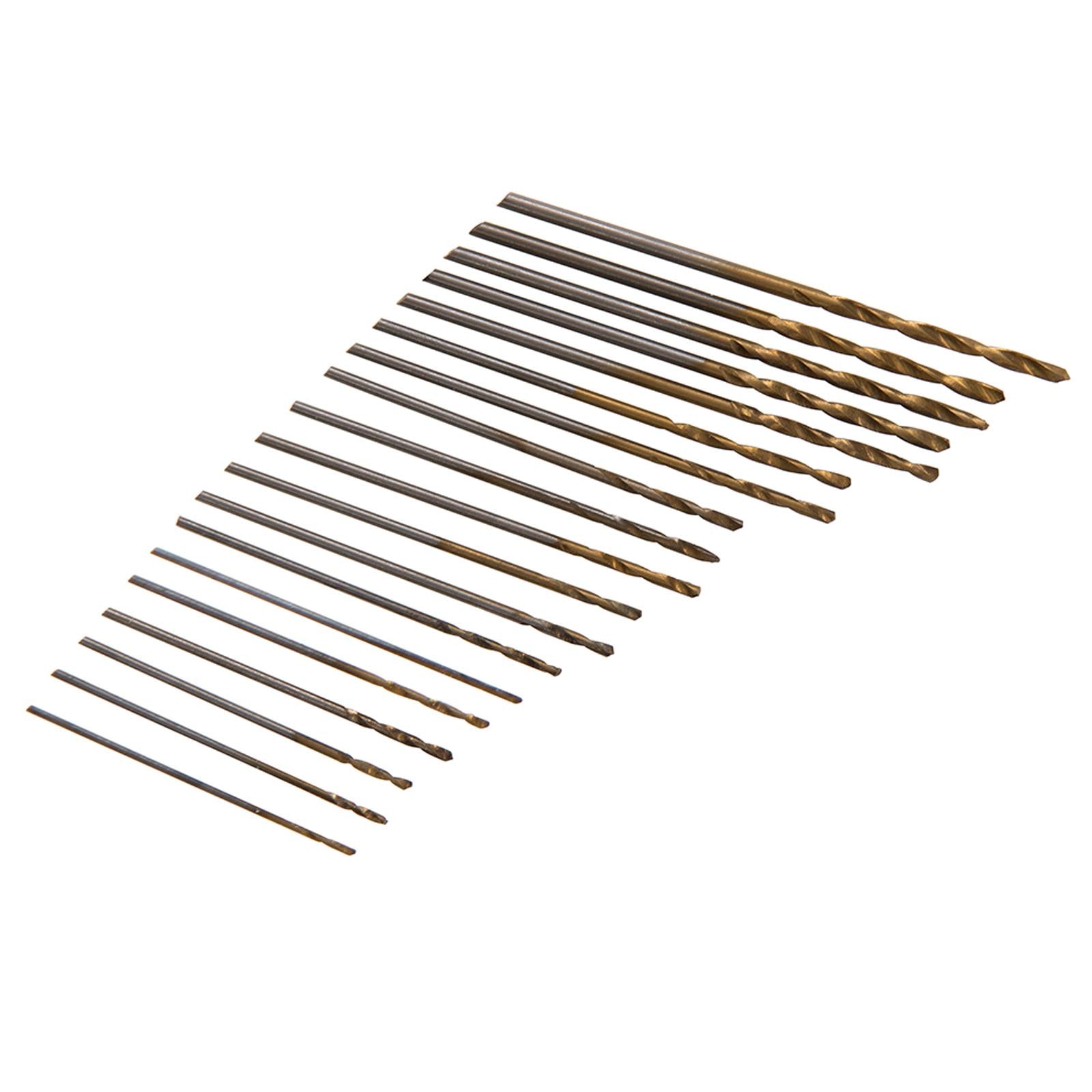 HSS Micro Drill Bit Set 20Pc  High Speed For Craft And Hobby Applications