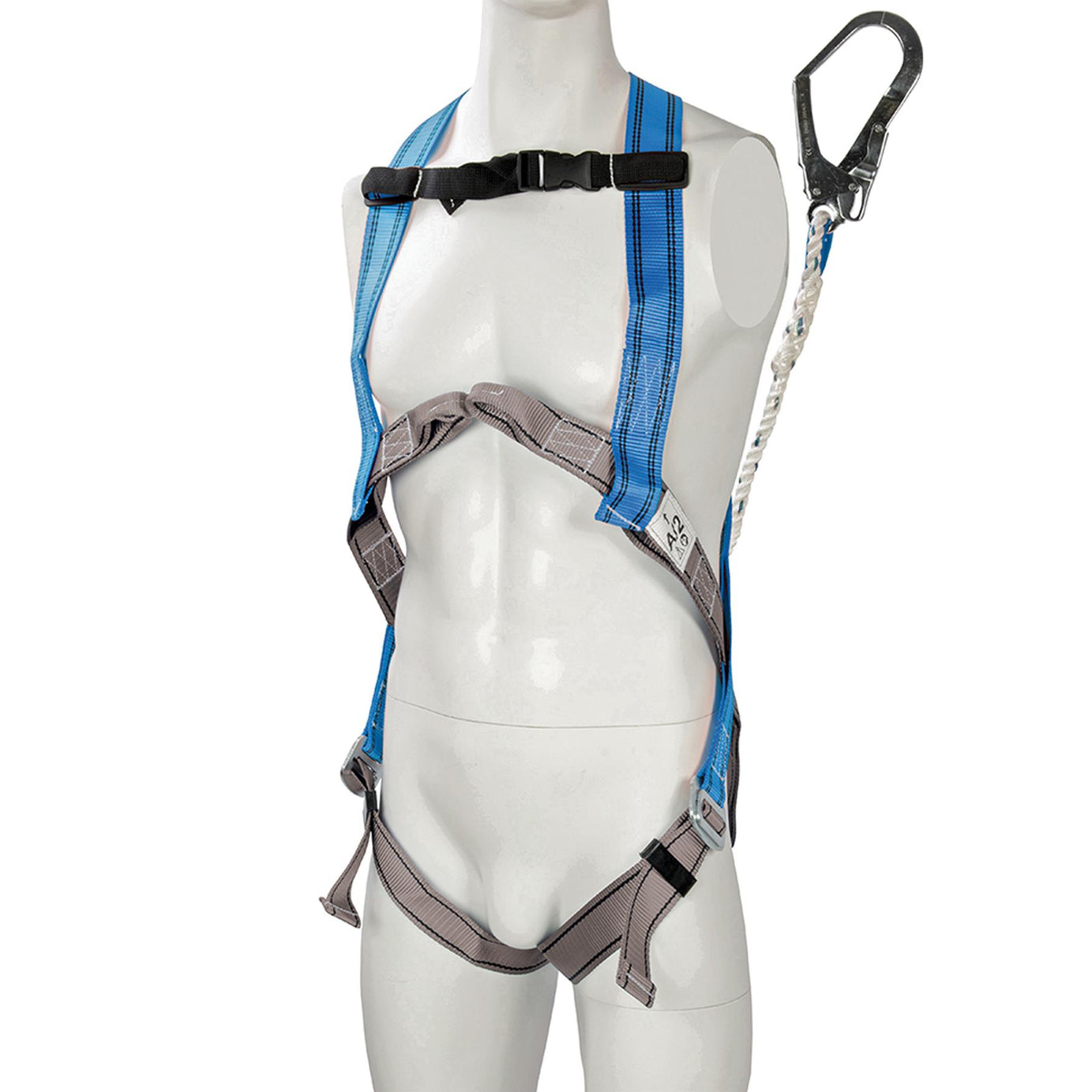 Fall Arrest Kit Harness & Shock Absorber Energy-Absorbing Lanyard New