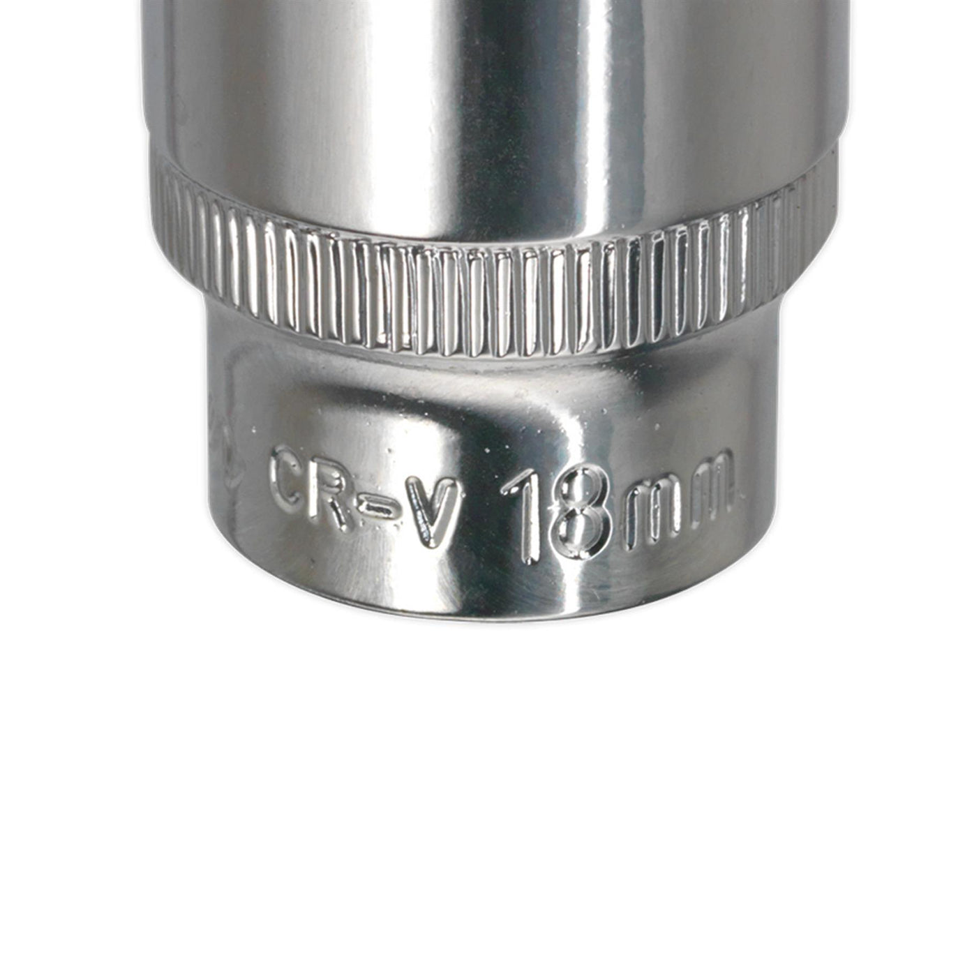 Sealey WallDrive Socket 18mm 3/8"Sq Drive Fully Polished