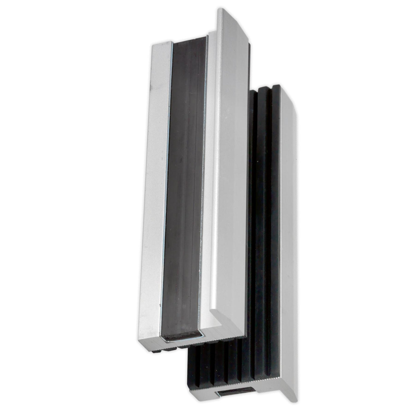 Soft Jaws for Vices -clamping 100mm  Aluminium body with soft rubber Sealey