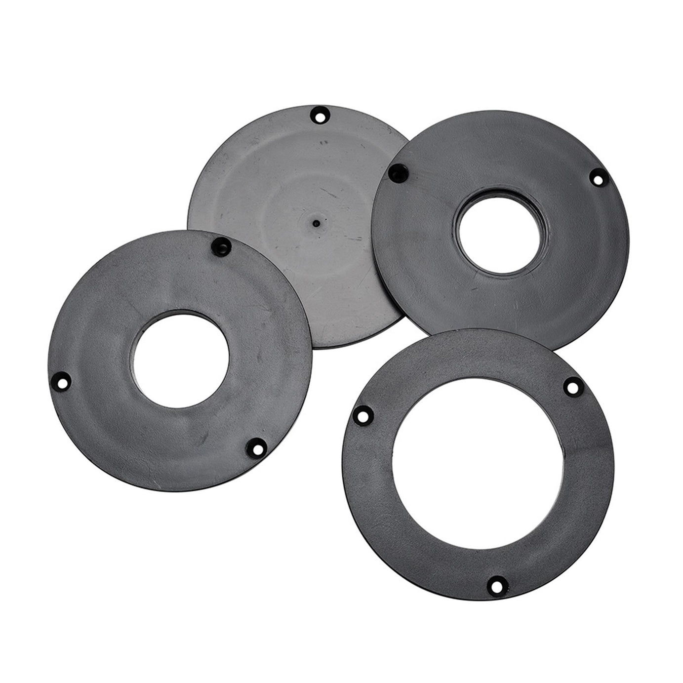 For Woodworking Aluminum Router Table Insert Plate With 4 Rings Sturdy Plastic
