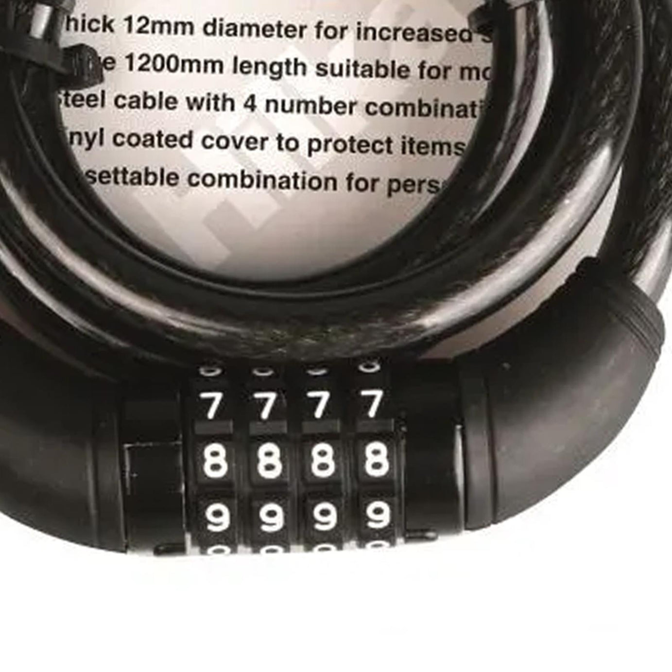 Combination Cable Lock Heavy Duty
