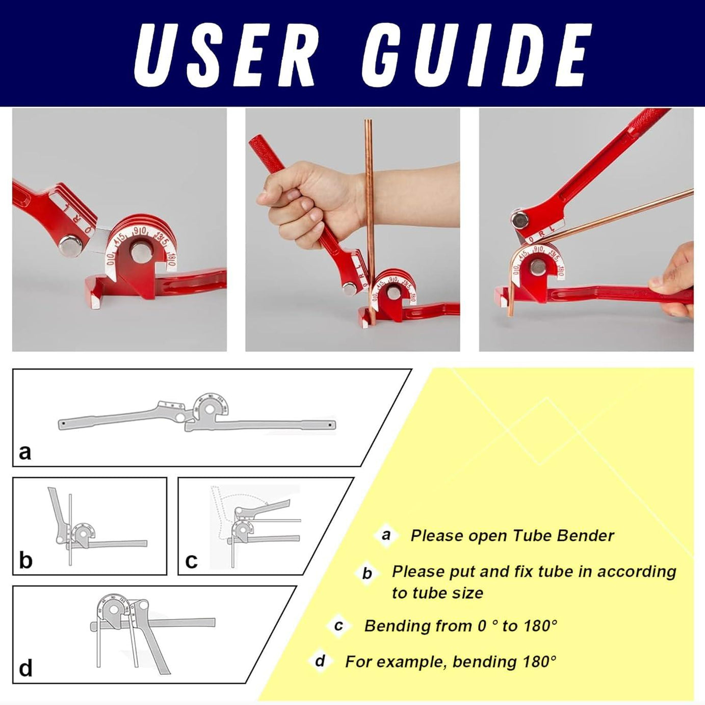 Mini Pipe Bender 3 in1 6mm 8mm and 10mm Copper Tube Bending Tool Brake Fuel Pipe