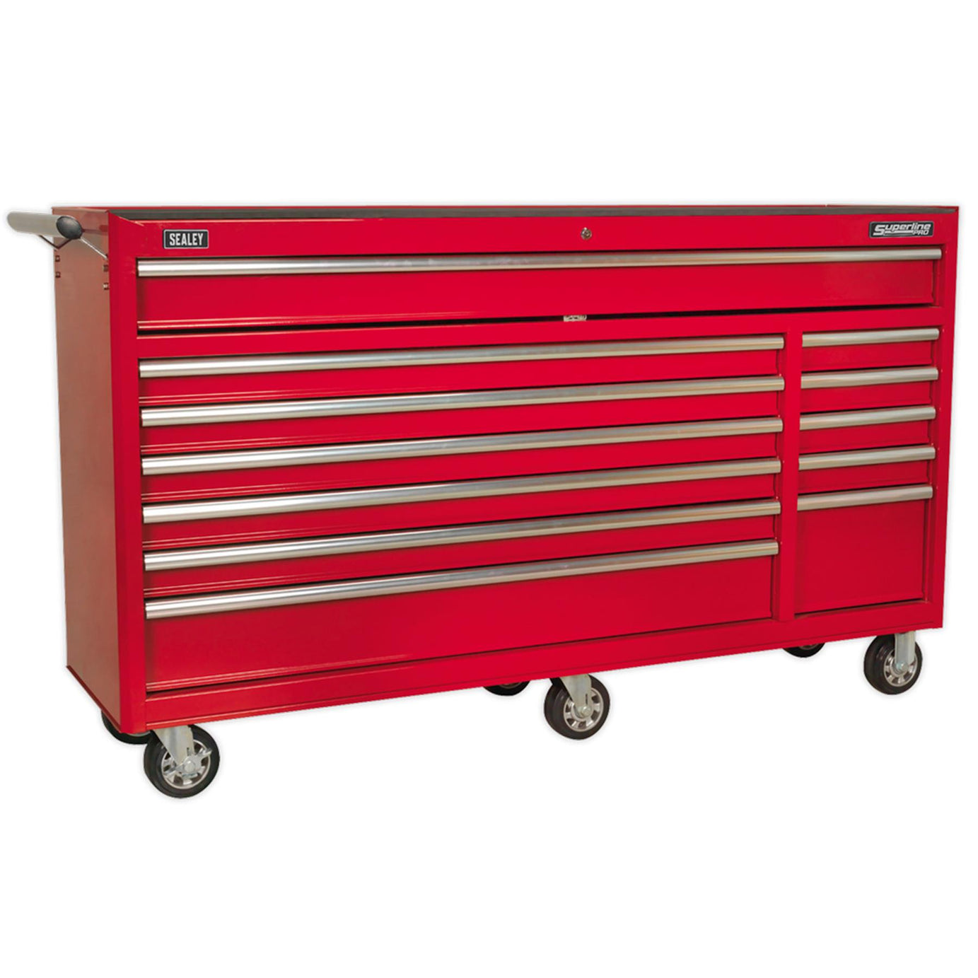 Sealey Rollcab 12 Drawer with Ball Bearing Slides Heavy-Duty - Red