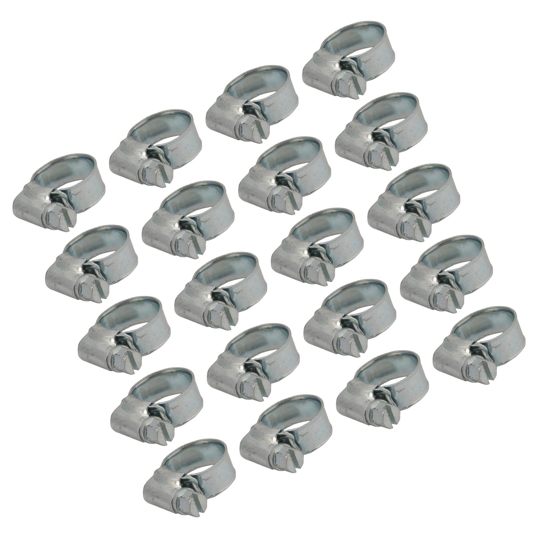 20 x Hose Clips Genuine Worm Drive Fuel Hose Clamps Clips 10 - 16mm
