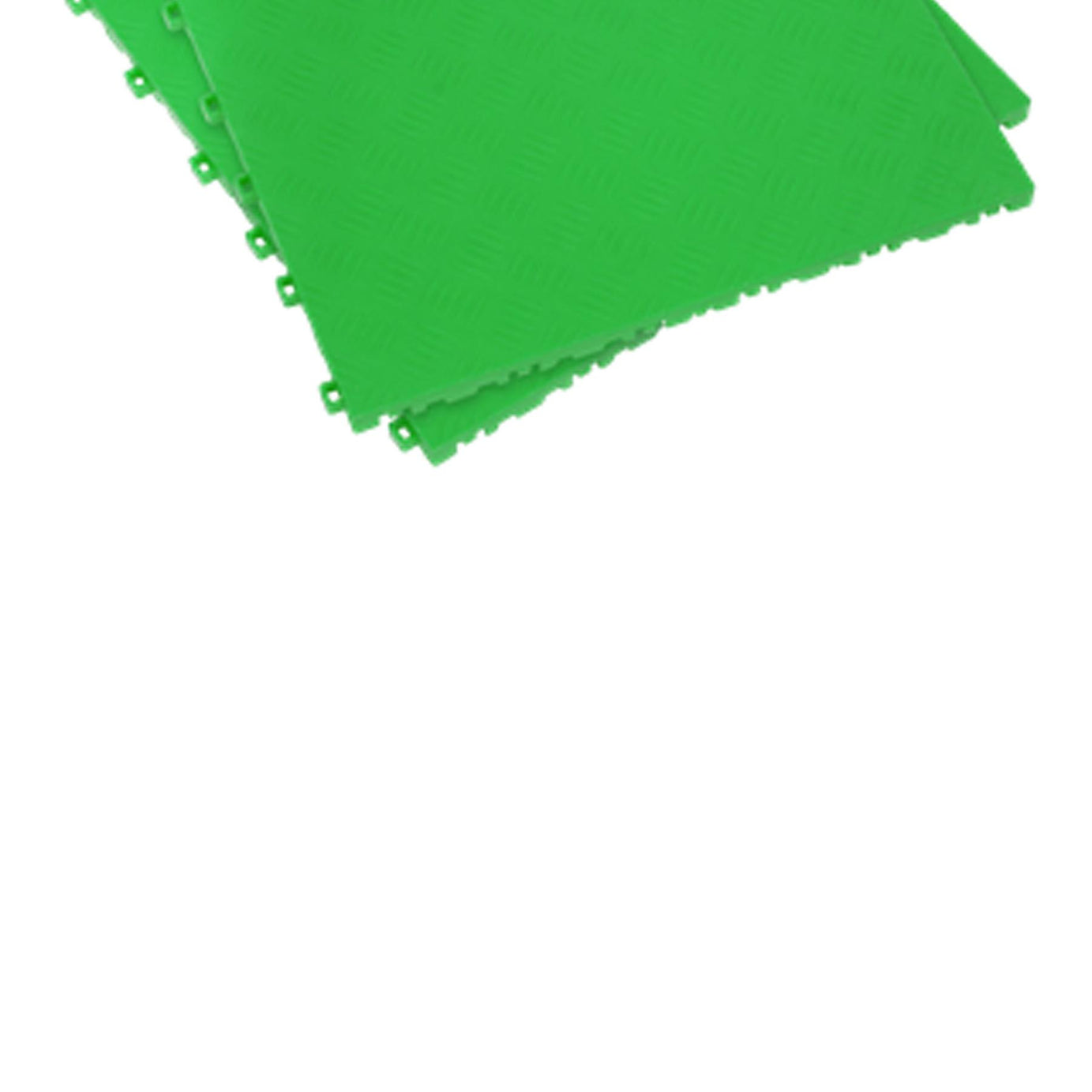 Sealey Polypropylene Floor Tile-Green Treadplate 400x400mm Pk of 9