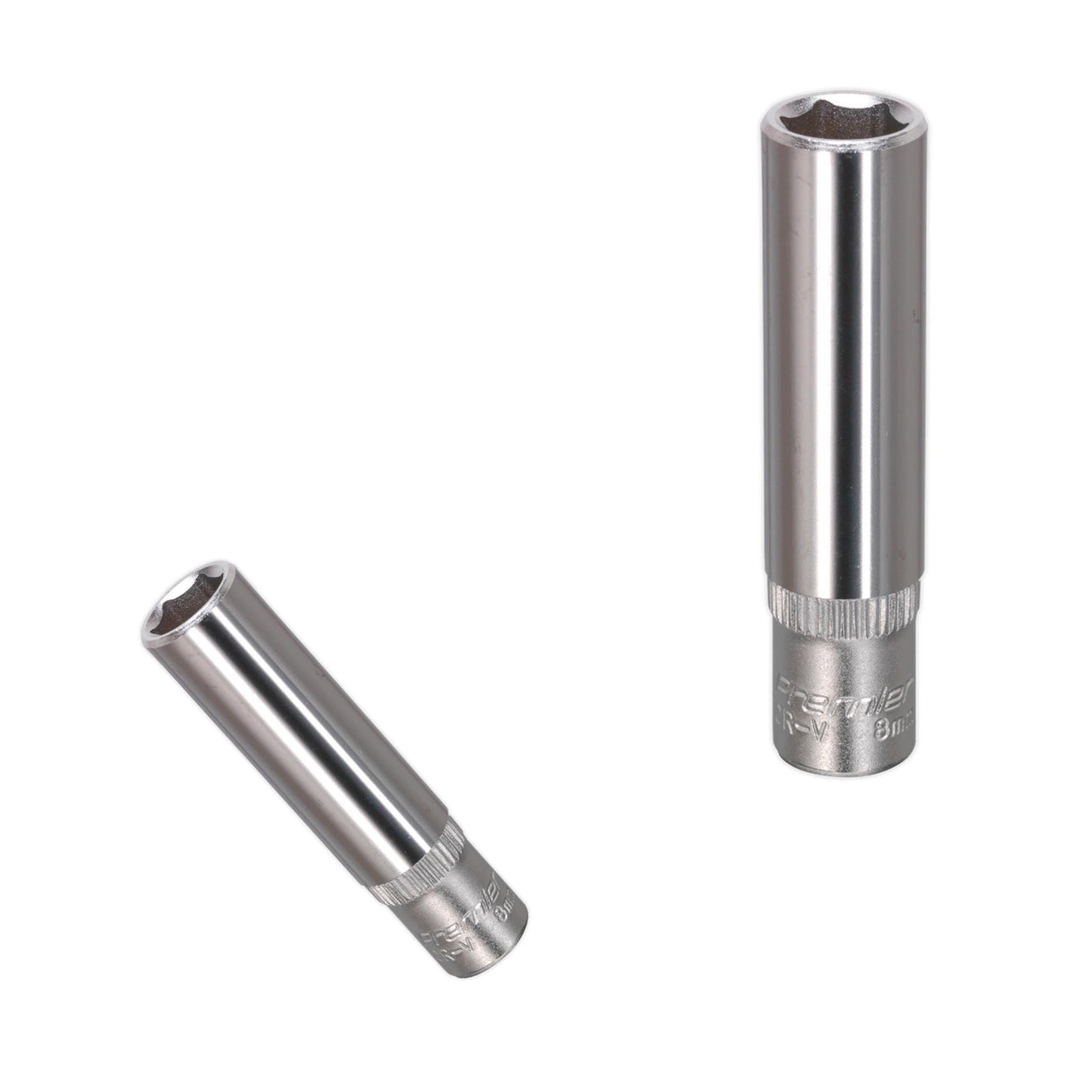 Sealey WallDrive Socket 8mm Deep 1/4"Sq Drive Chrome Vanadium Steel