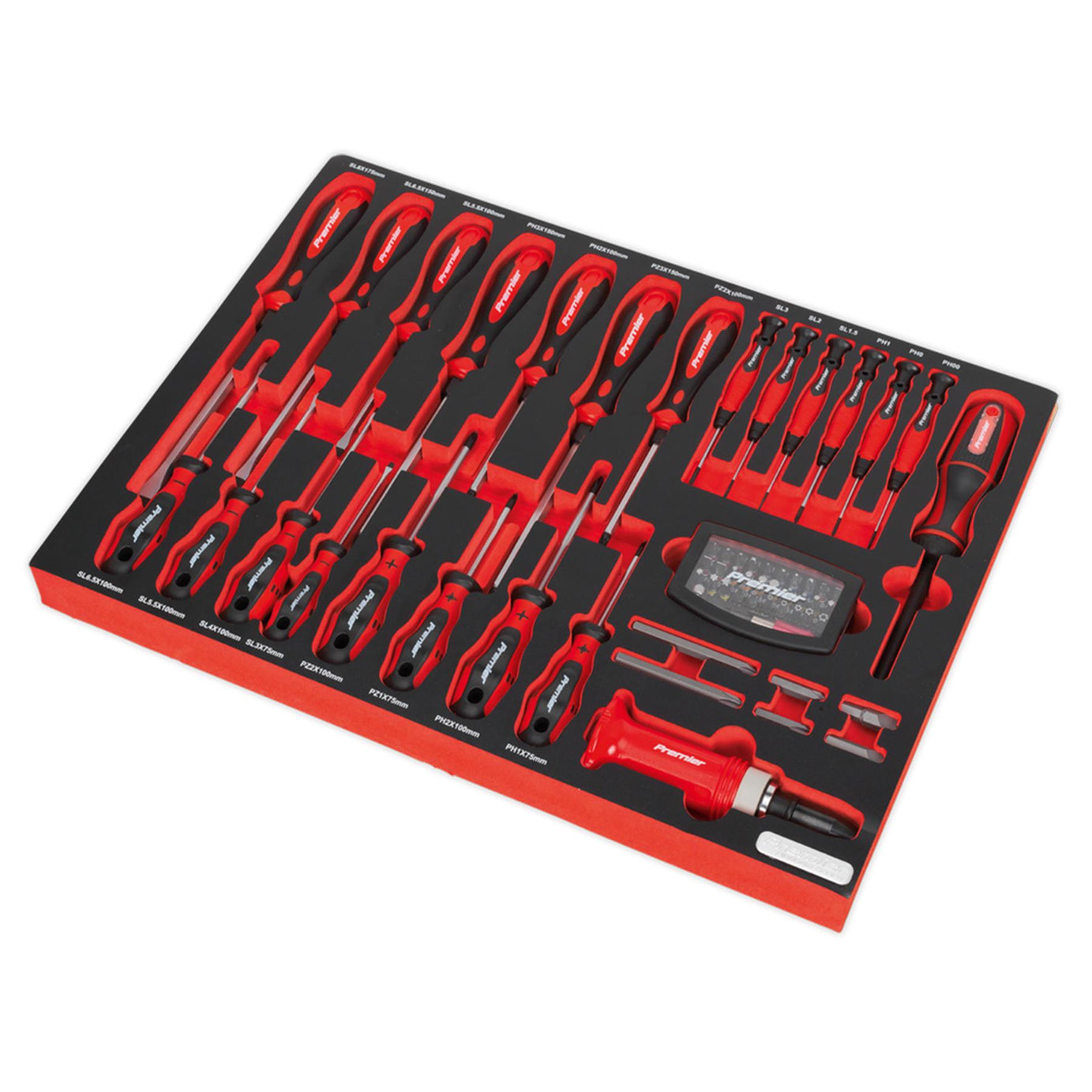 Sealey Tool Tray with Screwdriver Set 72pc