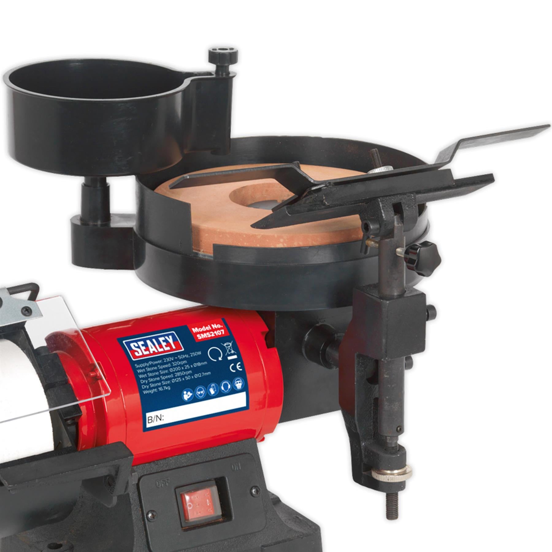 Sealey Bench Grinder/Sharpener Wet & Dry 200/125mm 250W/230V