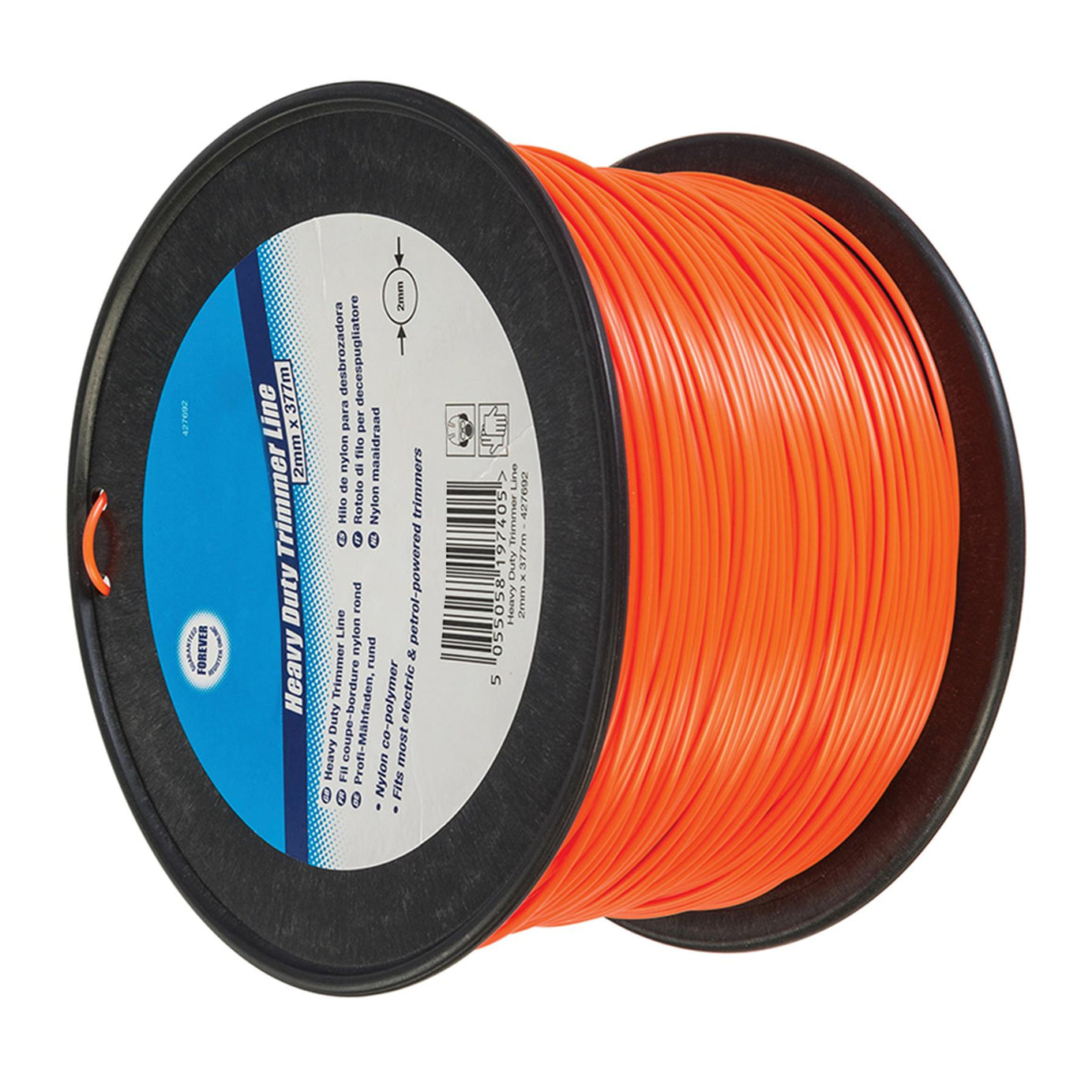 Heavy Duty Trimmer Line 2mm X 377m Fits Most Electric & Petrol-Powered Trimmer