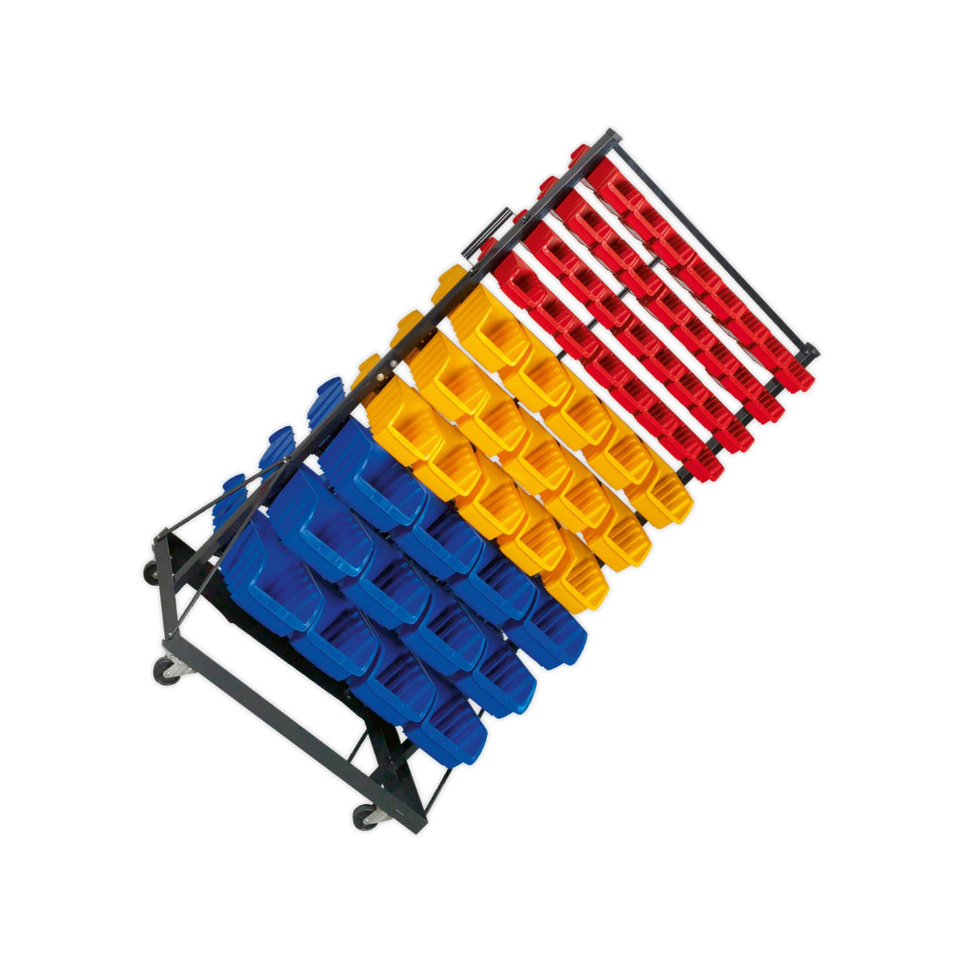 Sealey Mobile Bin Storage System 118 Bin Powder Coated Steel Racking