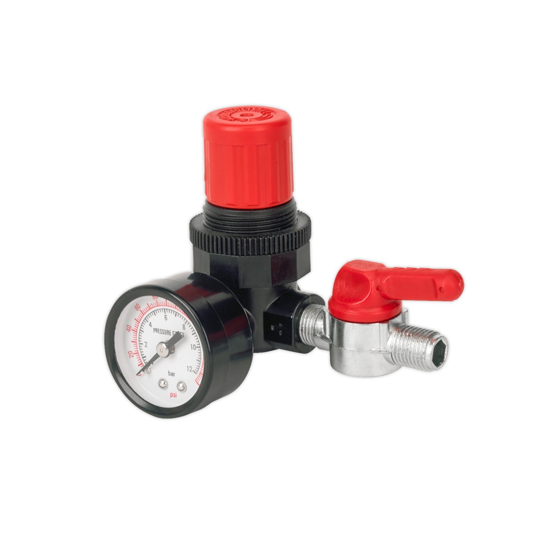 Sealey Air Regulator 1/4"BSP Female - 1/4"BSP Male